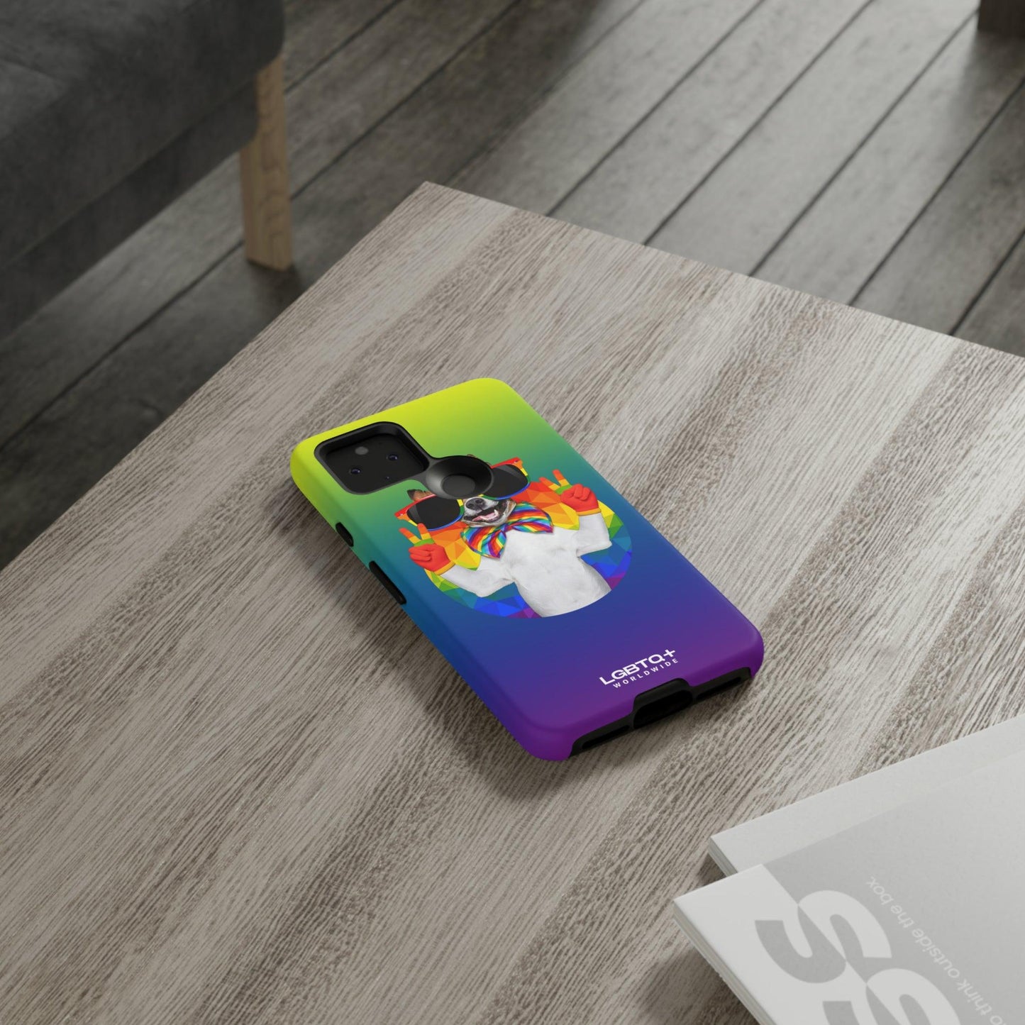 LGBTQWorldwide - ,,GLÜCKLICHER HUND" Doppelgehäuse Handyhülle Accessories, Glossy, iPhone Cases, Matte, Phone accessory, Phone Cases, Samsung Cases, Thermo, Valentine's Day Picks lgbtq Bekleidung Accessoires unisex Zubehör