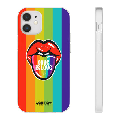 LGBTQWorldwide - ,,LIEBES ZUNGE" Flexible Handyhülle Accessories, Case, iPhone, iPhone Cases, Phone accessory, Phone Cases, Samsung Cases, silikon, Valentine's Day promotion lgbtq Bekleidung Accessoires unisex Zubehör