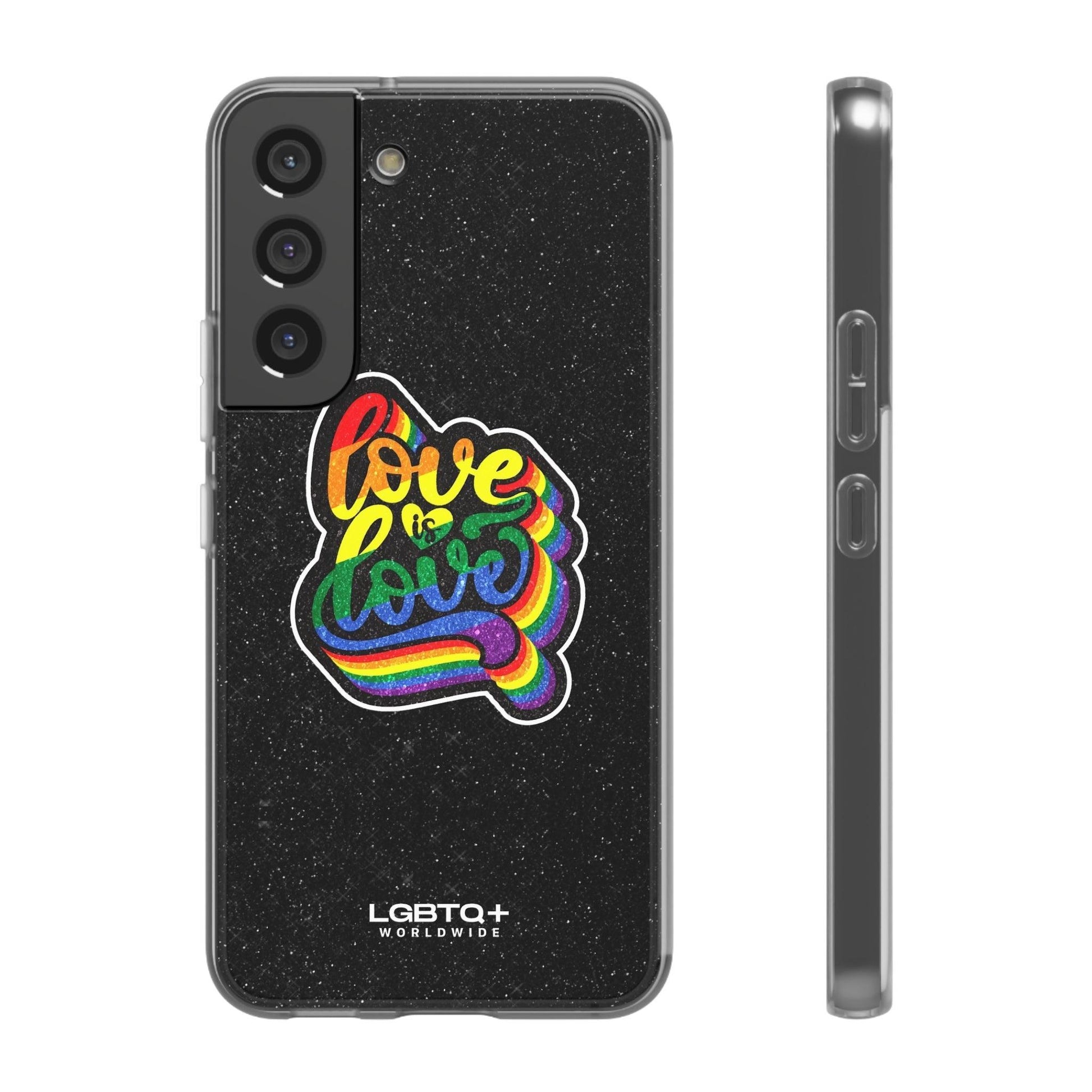 LGBTQWorldwide - ,,LIEBE IST LIEBE" Flexible Handyhülle Accessories, Case, iPhone, iPhone Cases, Phone accessory, Phone Cases, Samsung Cases, Valentine's Day promotion lgbtq Bekleidung Accessoires unisex Zubehör