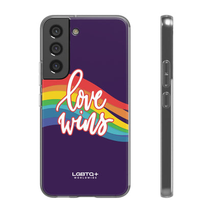 LGBTQWorldwide - ,,LIEBE GEWINNT" Flexible Handyhülle Accessories, Case, iPhone, iPhone Cases, Phone accessory, Phone Cases, Samsung Cases, silikon, Valentine's Day promotion lgbtq Bekleidung Accessoires unisex Zubehör