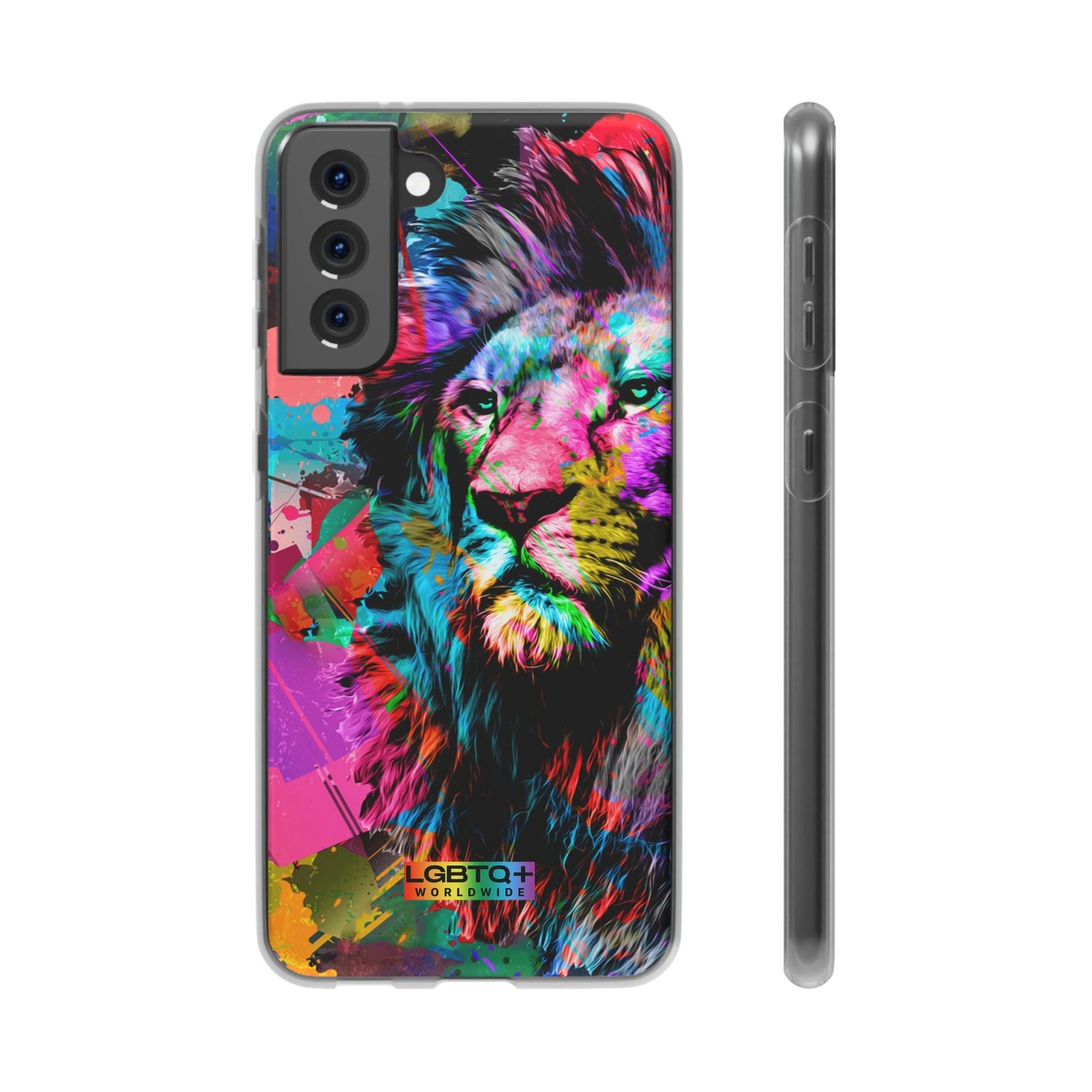 LGBTQWorldwide - ,,STARKER LÖWE" Flexible Handyhülle Accessories, Case, iPhone, iPhone Cases, Phone accessory, Phone Cases, Samsung Cases, silikon, Valentine's Day promotion lgbtq Bekleidung Accessoires unisex Zubehör