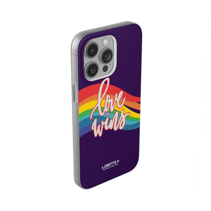 LGBTQWorldwide - ,,LIEBE GEWINNT" Flexible Handyhülle Accessories, Case, iPhone, iPhone Cases, Phone accessory, Phone Cases, Samsung Cases, silikon, Valentine's Day promotion lgbtq Bekleidung Accessoires unisex Zubehör