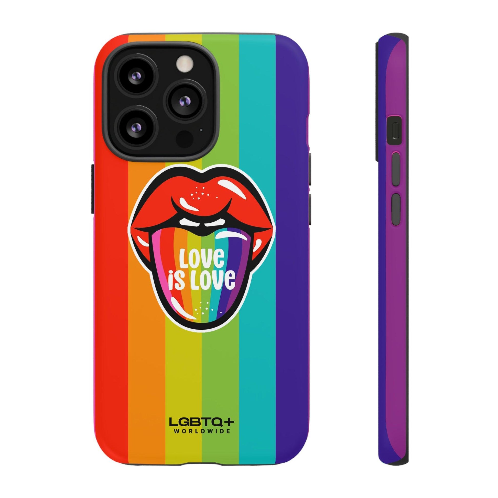 LGBTQWorldwide - ,,LIEBES ZUNGE" Doppelgehäuse Handyhülle Accessories, Glossy, iPhone Cases, Matte, Phone accessory, Phone Cases, Samsung Cases, Thermo, Valentine's Day Picks lgbtq Bekleidung Accessoires unisex Zubehör