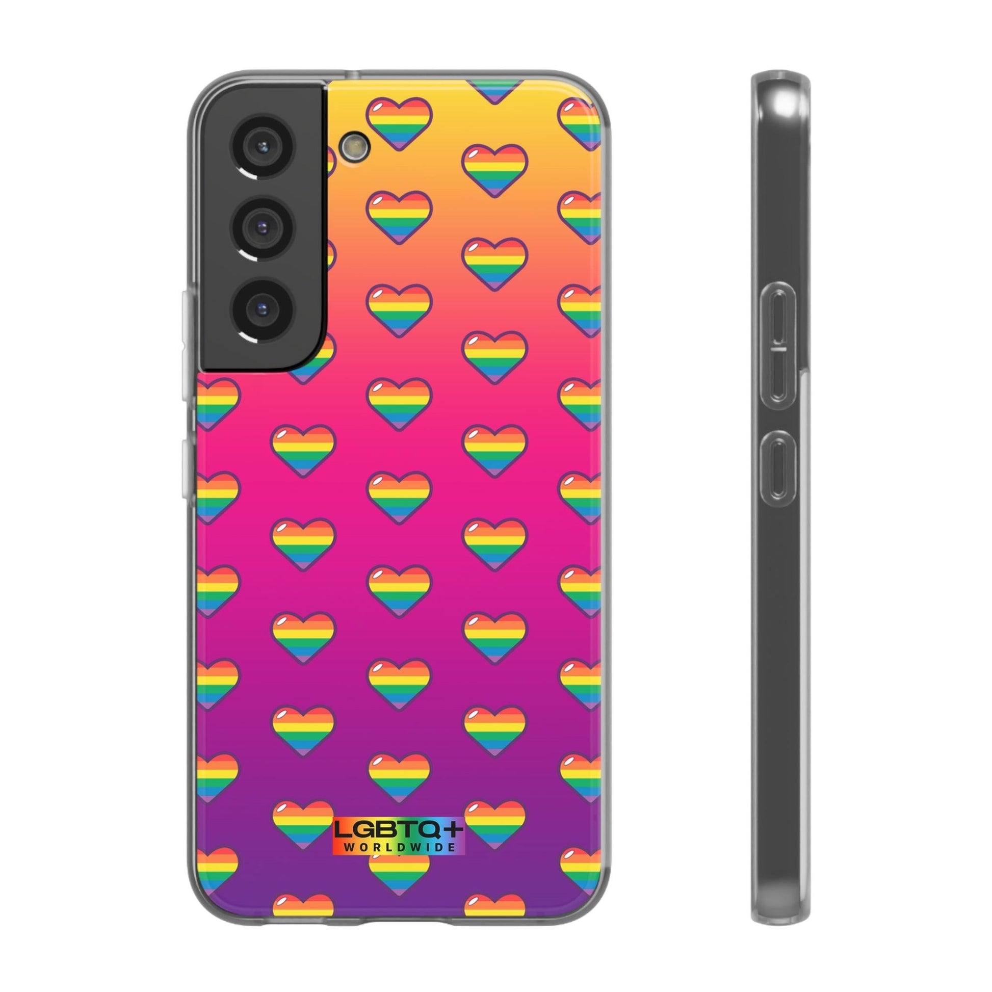 LGBTQWorldwide - ,,HERZEN" Flexible Handyhülle Accessories, Case, iPhone, iPhone Cases, Phone accessory, Phone Cases, Samsung Cases, silikon, Valentine's Day promotion lgbtq Bekleidung Accessoires unisex Zubehör