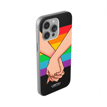 LGBTQWorldwide - ,,TOGETHER PRIDE" Flexible Handyhülle Accessories, Case, iPhone, iPhone Cases, Phone accessory, Phone Cases, Samsung Cases, silikon, Valentine's Day promotion lgbtq Bekleidung Accessoires unisex Zubehör