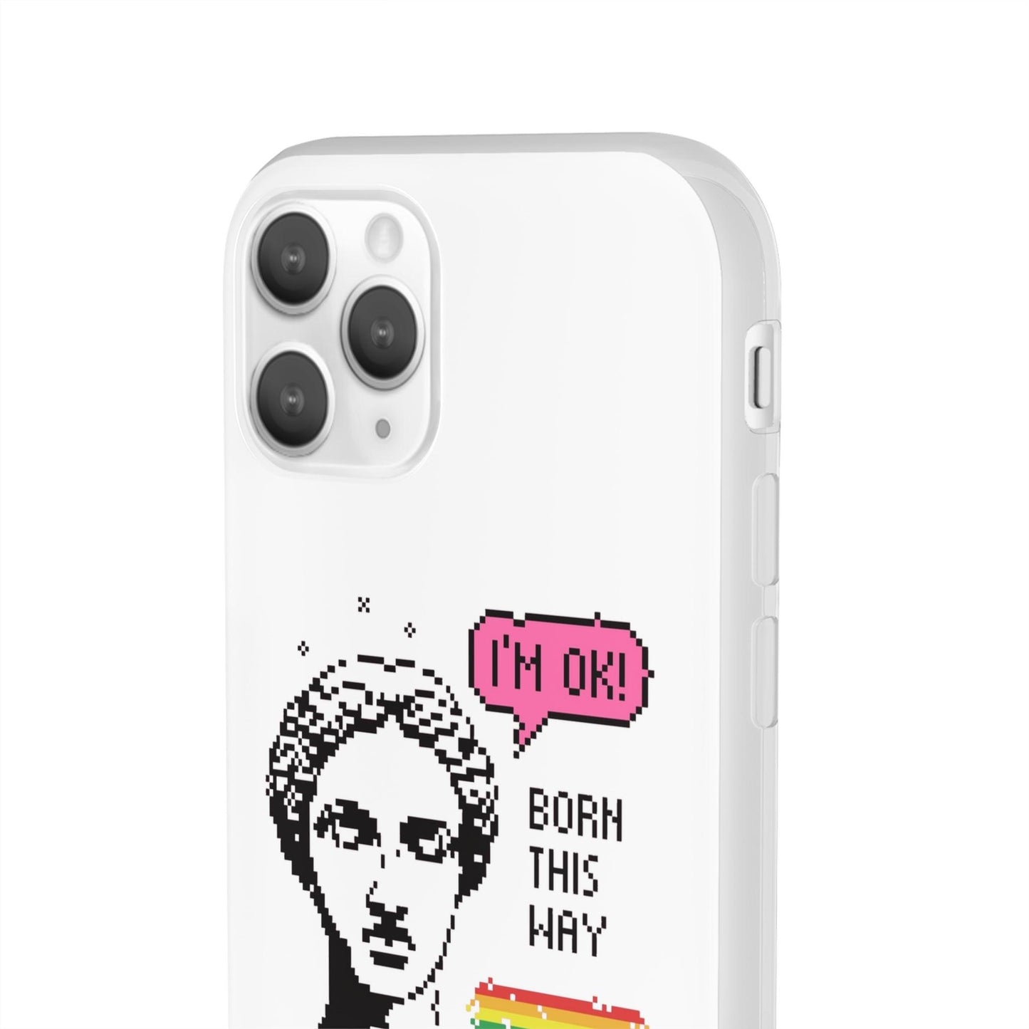 LGBTQWorldwide - ,,BORN THIS WAY" Flexible Handyhülle Accessories, Case, iPhone, iPhone Cases, Phone accessory, Phone Cases, Samsung Cases, silikon, Valentine's Day promotion lgbtq Bekleidung Accessoires unisex Zubehör