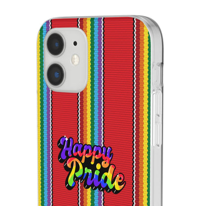 LGBTQWorldwide - ,,HAPPY PRIDE" Flexible Handyhülle Accessories, Case, iPhone, iPhone Cases, Phone accessory, Phone Cases, Samsung Cases, silikon, Valentine's Day promotion lgbtq Bekleidung Accessoires unisex Zubehör