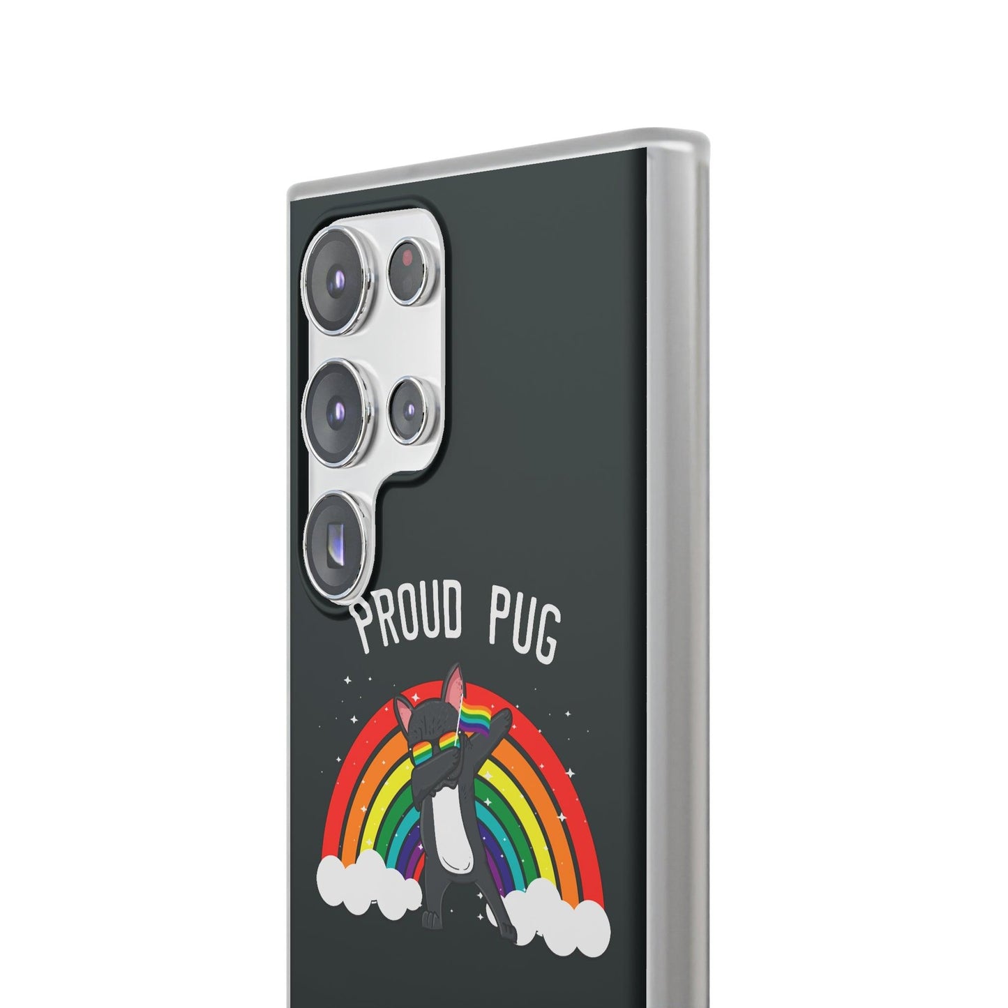 LGBTQWorldwide - ,,PROUD PUG" Flexible Handyhülle Accessories, Case, iPhone, iPhone Cases, Phone accessory, Phone Cases, Samsung Cases, silikon, Valentine's Day promotion lgbtq Bekleidung Accessoires unisex Zubehör