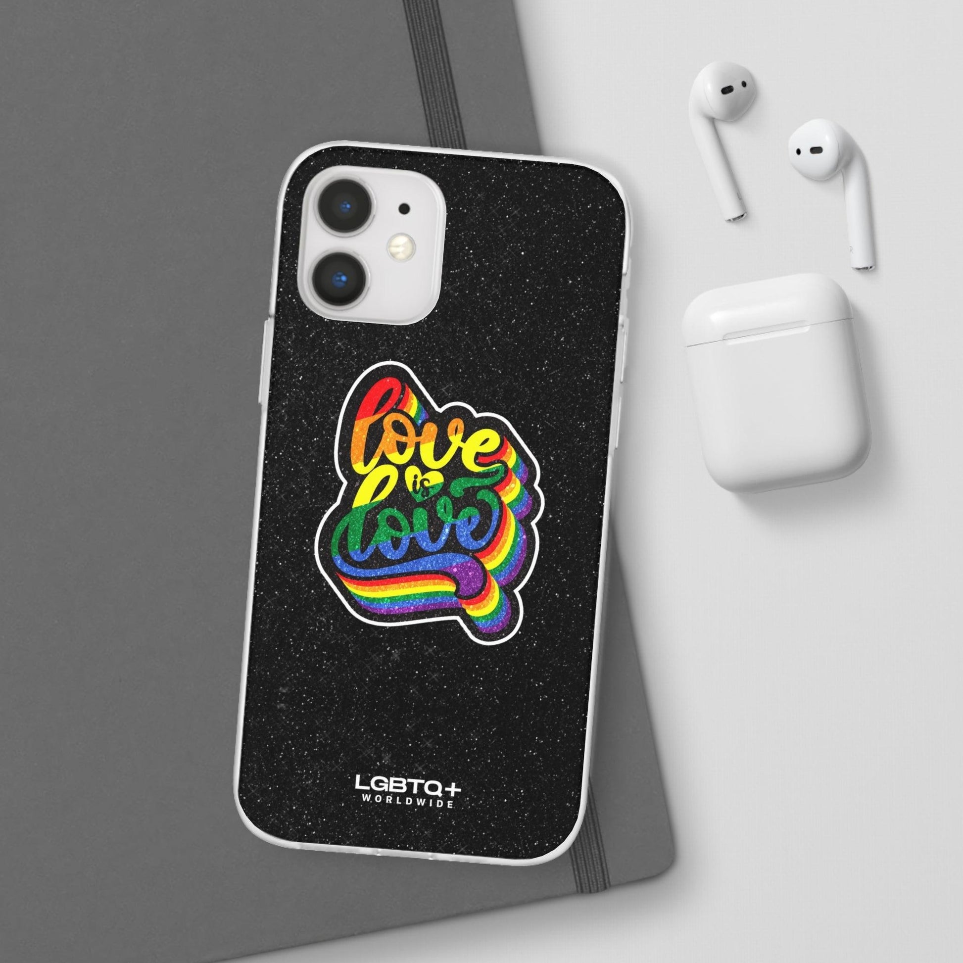 LGBTQWorldwide - ,,LIEBE IST LIEBE" Flexible Handyhülle Accessories, Case, iPhone, iPhone Cases, Phone accessory, Phone Cases, Samsung Cases, Valentine's Day promotion lgbtq Bekleidung Accessoires unisex Zubehör