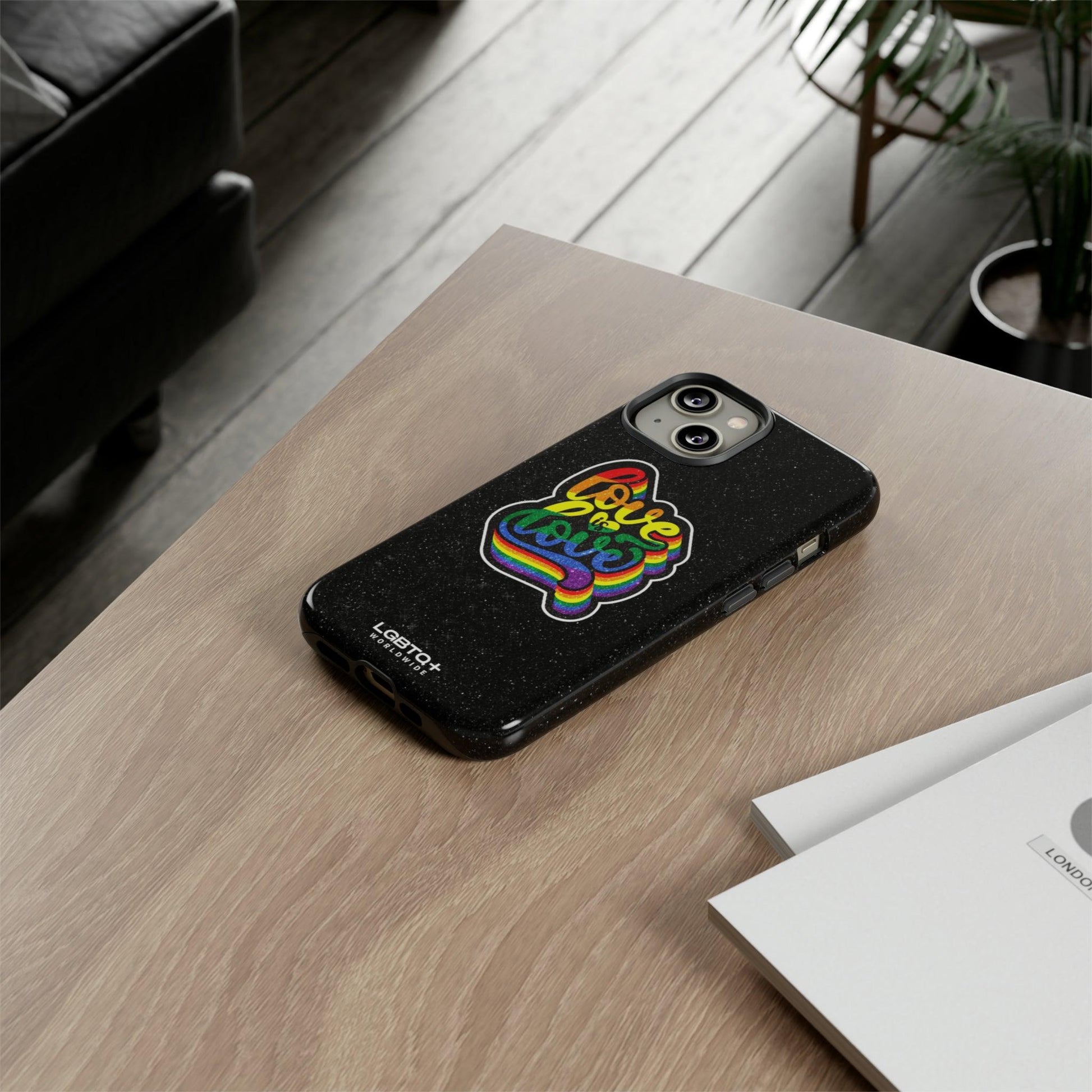 LGBTQWorldwide - ,,LOVE IS LOVE" Doppelgehäuse Handyhülle Accessories, Glossy, iPhone Cases, Matte, Phone accessory, Phone Cases, Samsung Cases, Thermo, Valentine's Day Picks lgbtq Bekleidung Accessoires unisex Zubehör