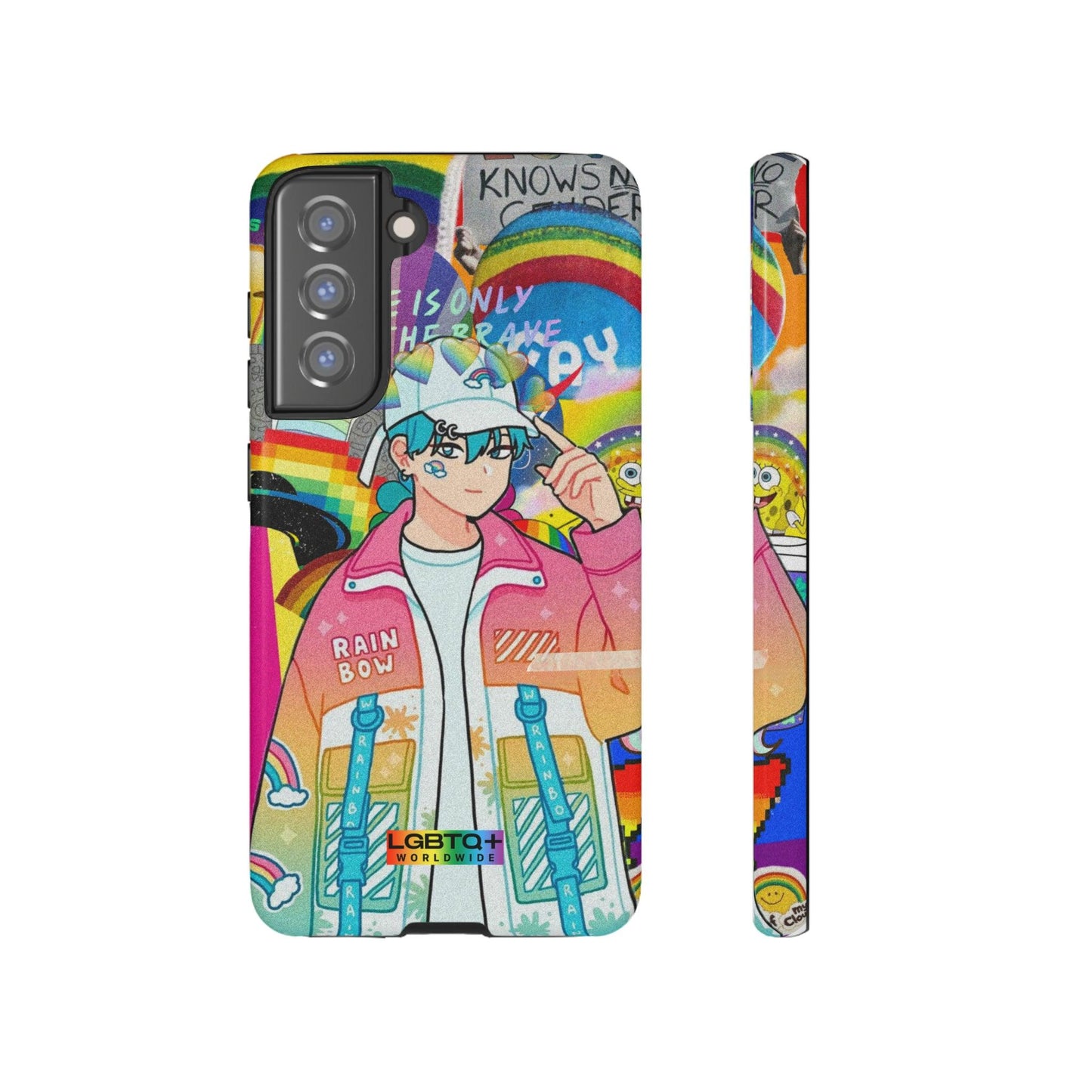 LGBTQWorldwide - ,,REGENBOGEN JUNGE" Doppelgehäuse Handyhülle Accessories, Glossy, iPhone Cases, Matte, Phone accessory, Phone Cases, Samsung Cases, Thermo, Valentine's Day Picks lgbtq Bekleidung Accessoires unisex Zubehör