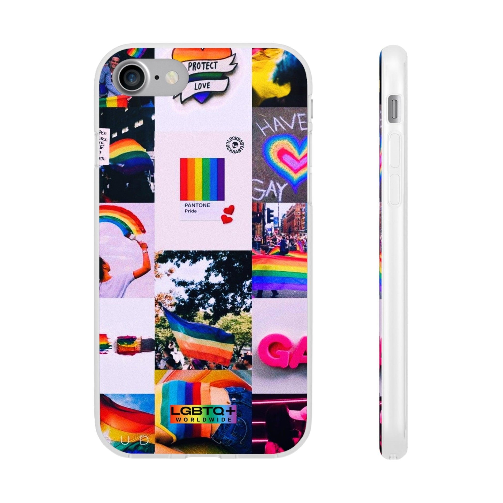 LGBTQWorldwide - ,,REGENBOGEN" Flexible Handyhülle Accessories, Case, iPhone, iPhone Cases, Phone accessory, Phone Cases, Samsung Cases, silikon, Valentine's Day promotion lgbtq Bekleidung Accessoires unisex Zubehör