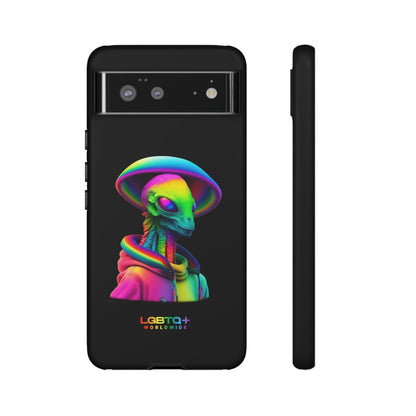 LGBTQWorldwide - ,,GLÜCKLICHES ALIEN" Doppelgehäuse Handyhülle Accessories, Glossy, iPhone Cases, Matte, Phone accessory, Phone Cases, Samsung Cases, tough, Valentine's Day Picks lgbtq Bekleidung Accessoires unisex Zubehör