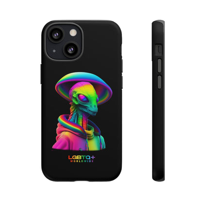 LGBTQWorldwide - ,,GLÜCKLICHES ALIEN" Doppelgehäuse Handyhülle Accessories, Glossy, iPhone Cases, Matte, Phone accessory, Phone Cases, Samsung Cases, tough, Valentine's Day Picks lgbtq Bekleidung Accessoires unisex Zubehör