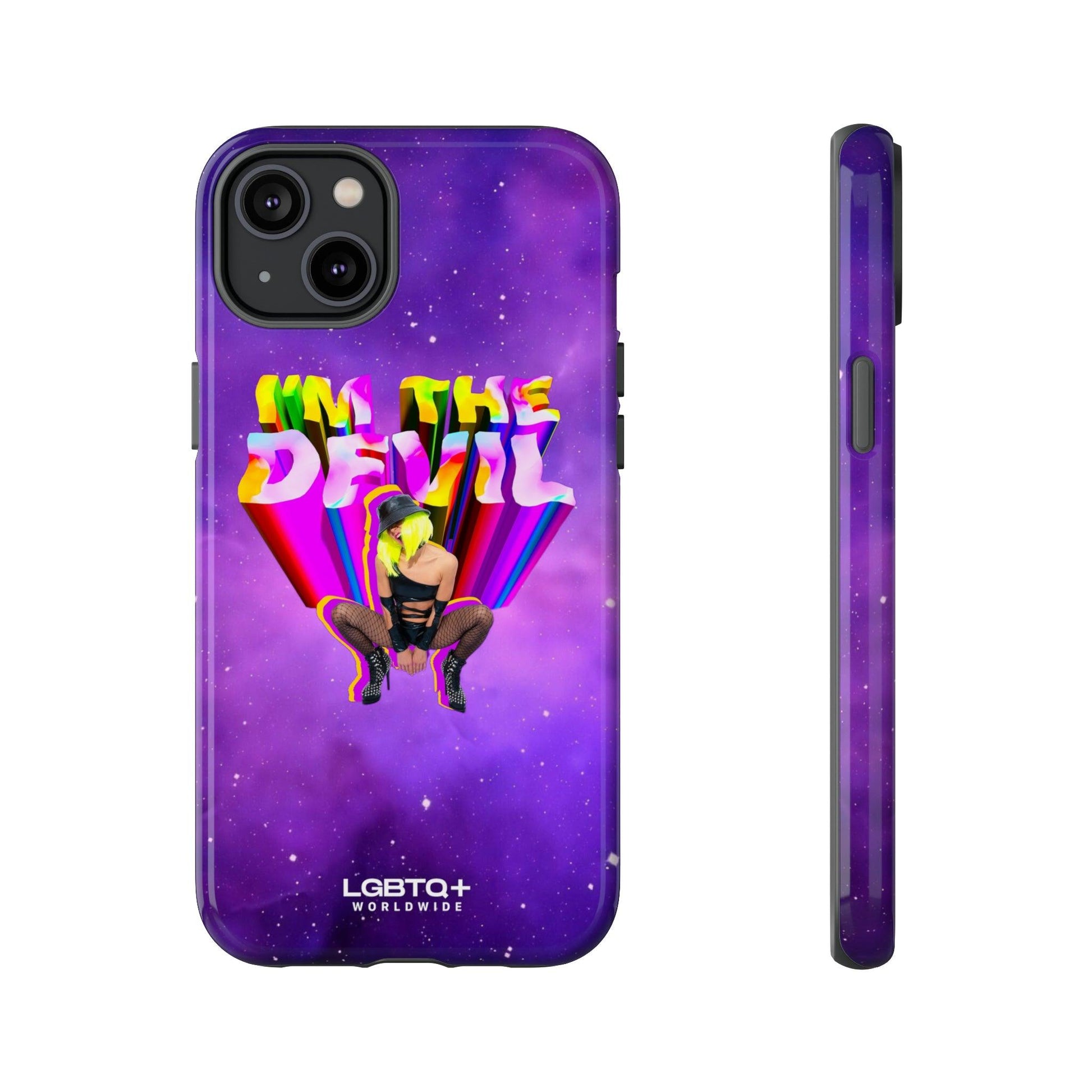 LGBTQWorldwide - ,,I AM THE DEVIL" Doppelgehäuse Handyhülle Accessories, Glossy, iPhone Cases, Matte, Phone accessory, Phone Cases, Samsung Cases, Thermo, Valentine's Day Picks lgbtq Bekleidung Accessoires unisex Zubehör