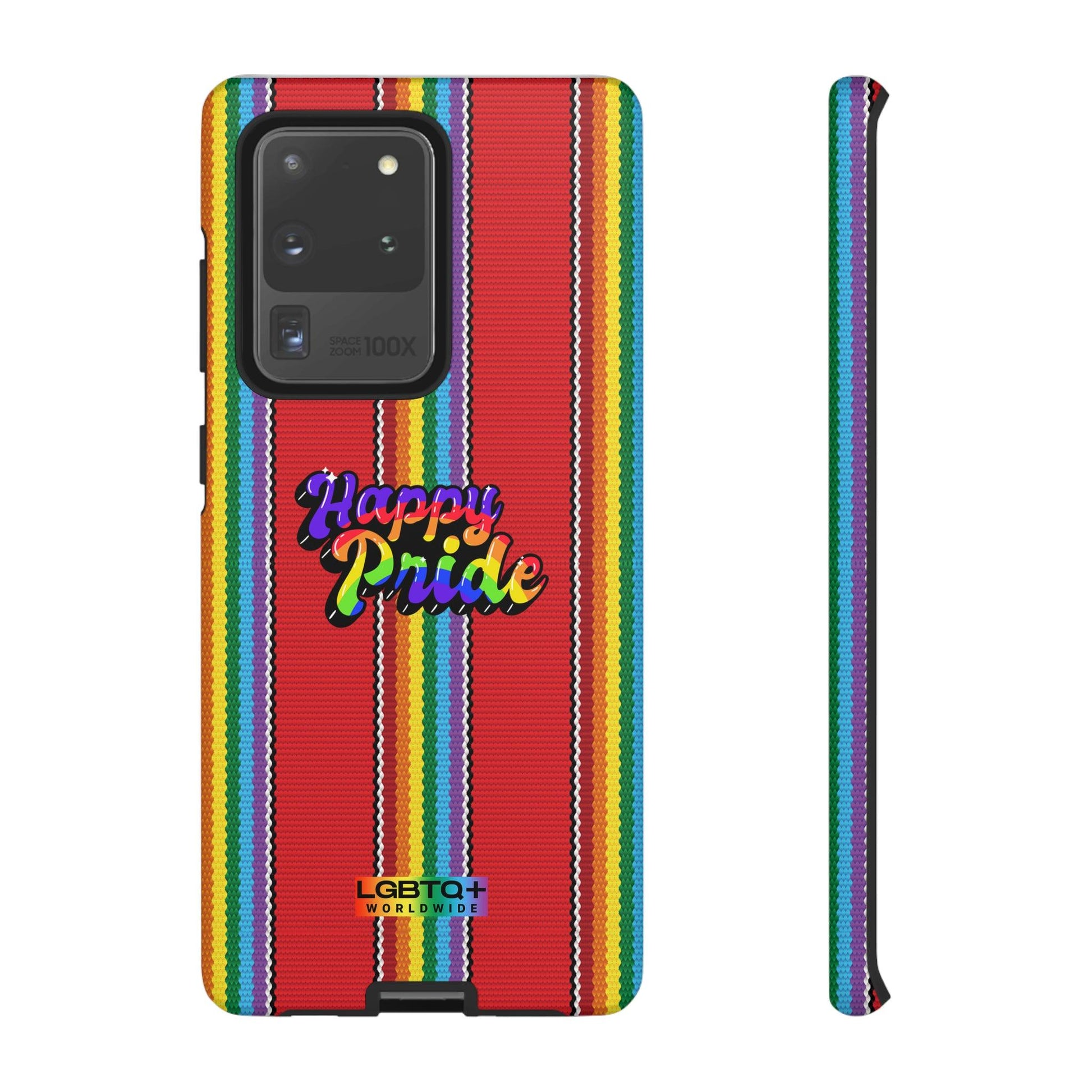 LGBTQWorldwide - ,,HAPPY PRIDE" Doppelgehäuse Handyhülle Accessories, Glossy, iPhone Cases, Matte, Phone accessory, Phone Cases, Samsung Cases, Thermo, Valentine's Day Picks lgbtq Bekleidung Accessoires unisex Zubehör