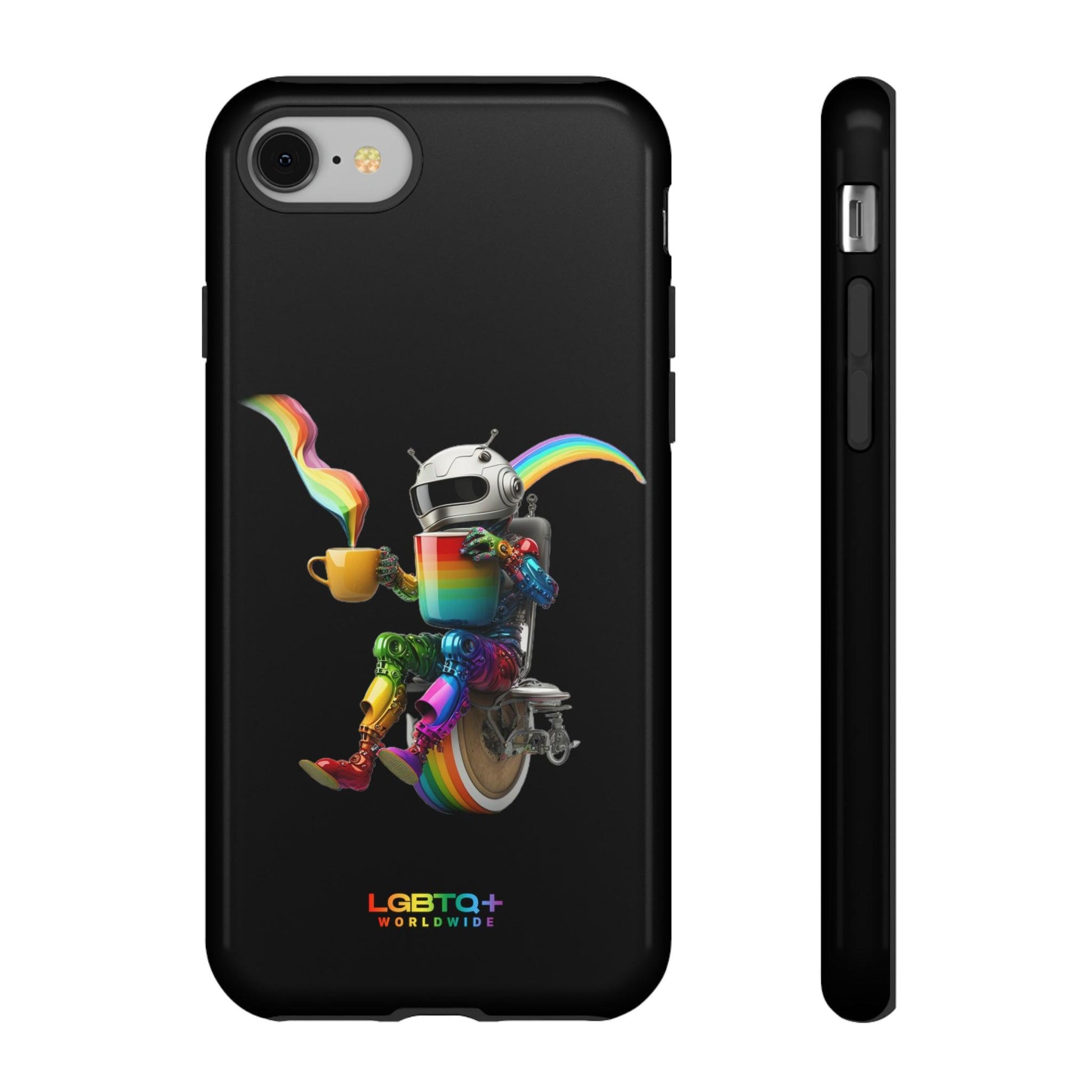 LGBTQWorldwide - ,,LUSTIGER ROBOTER" Doppelgehäuse Handyhülle Accessories, Glossy, iPhone Cases, Matte, Phone accessory, Phone Cases, Samsung Cases, tough, Valentine's Day Picks lgbtq Bekleidung Accessoires unisex Zubehör