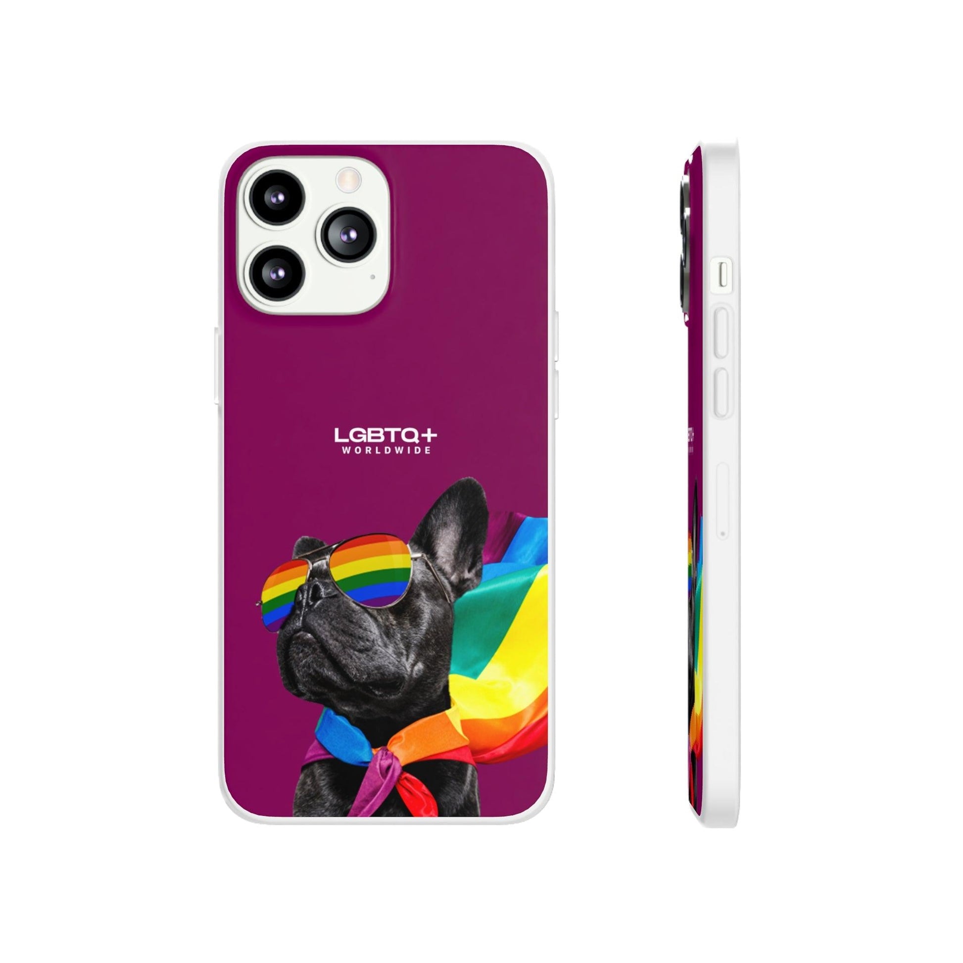 LGBTQWorldwide - ,,GLÜCKLICHER HUND" Flexible Handyhülle Accessories, Case, iPhone, iPhone Cases, Phone accessory, Phone Cases, Samsung Cases, silikon, Valentine's Day promotion lgbtq Bekleidung Accessoires unisex Zubehör