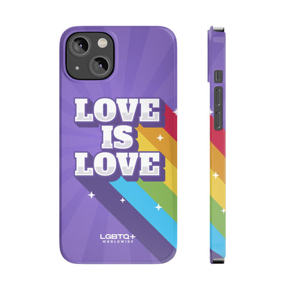 LGBTQWorldwide - ,,LOVE IS LOVE" Handyhülle Accessories, Back-to-School, card, Glossy, iPhone, iPhone Cases, Phone accessory, Phone Cases, Samsung Cases, Slim lgbtq Bekleidung Accessoires unisex Zubehör