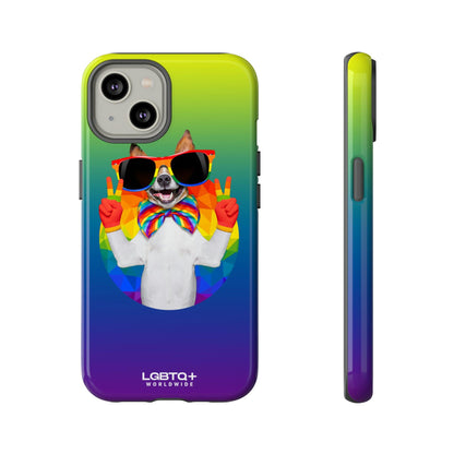 LGBTQWorldwide - ,,GLÜCKLICHER HUND" Doppelgehäuse Handyhülle Accessories, Glossy, iPhone Cases, Matte, Phone accessory, Phone Cases, Samsung Cases, Thermo, Valentine's Day Picks lgbtq Bekleidung Accessoires unisex Zubehör