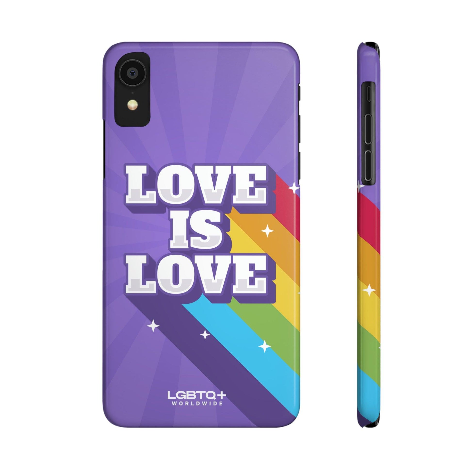 LGBTQWorldwide - ,,LOVE IS LOVE" Handyhülle Accessories, Back-to-School, card, Glossy, iPhone, iPhone Cases, Phone accessory, Phone Cases, Samsung Cases, Slim lgbtq Bekleidung Accessoires unisex Zubehör