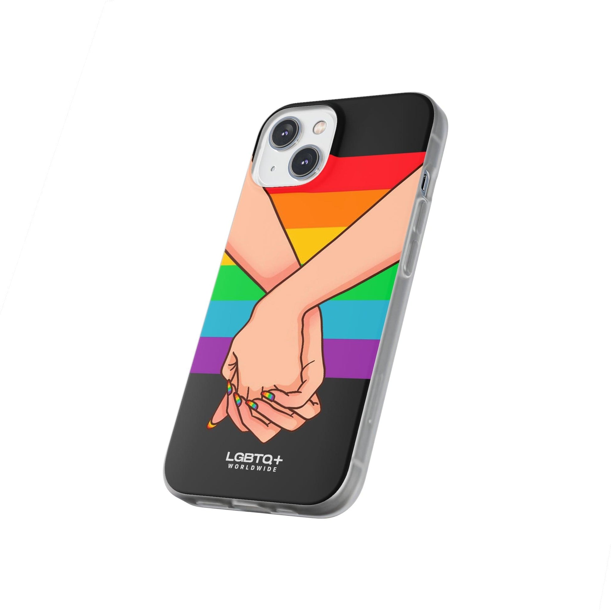 LGBTQWorldwide - ,,TOGETHER PRIDE" Flexible Handyhülle Accessories, Case, iPhone, iPhone Cases, Phone accessory, Phone Cases, Samsung Cases, silikon, Valentine's Day promotion lgbtq Bekleidung Accessoires unisex Zubehör