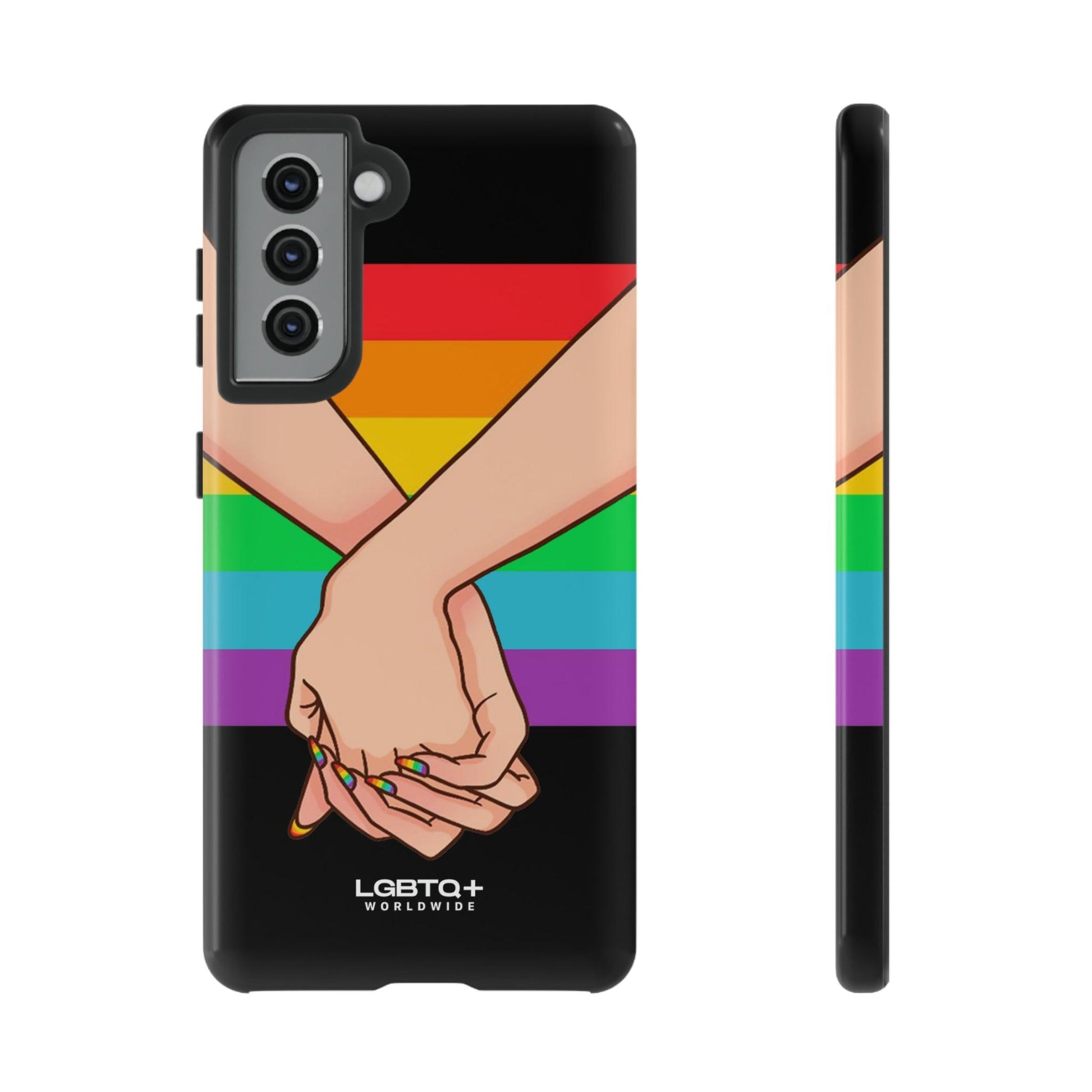 LGBTQWorldwide - ,,TOGETHER PRIDE" Doppelgehäuse Handyhülle Accessories, Glossy, iPhone Cases, Matte, Phone accessory, Phone Cases, Samsung Cases, Thermo, Valentine's Day Picks lgbtq Bekleidung Accessoires unisex Zubehör