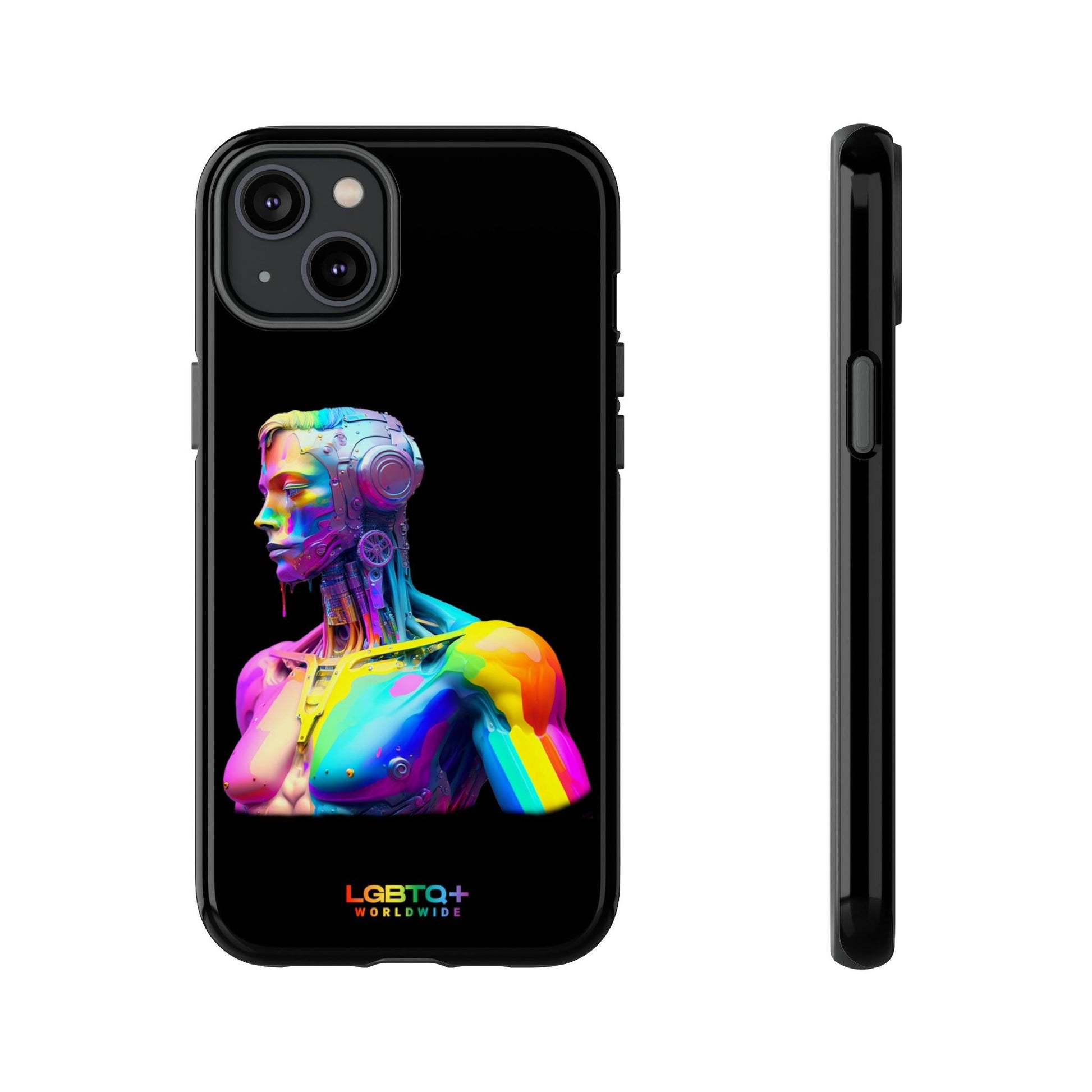 LGBTQWorldwide - ,,ZUKÜNFTIGER ROBOTER" Doppelgehäuse Handyhülle Accessories, Glossy, iPhone Cases, Matte, Phone accessory, Phone Cases, Samsung Cases, tough, Valentine's Day Picks lgbtq Bekleidung Accessoires unisex Zubehör