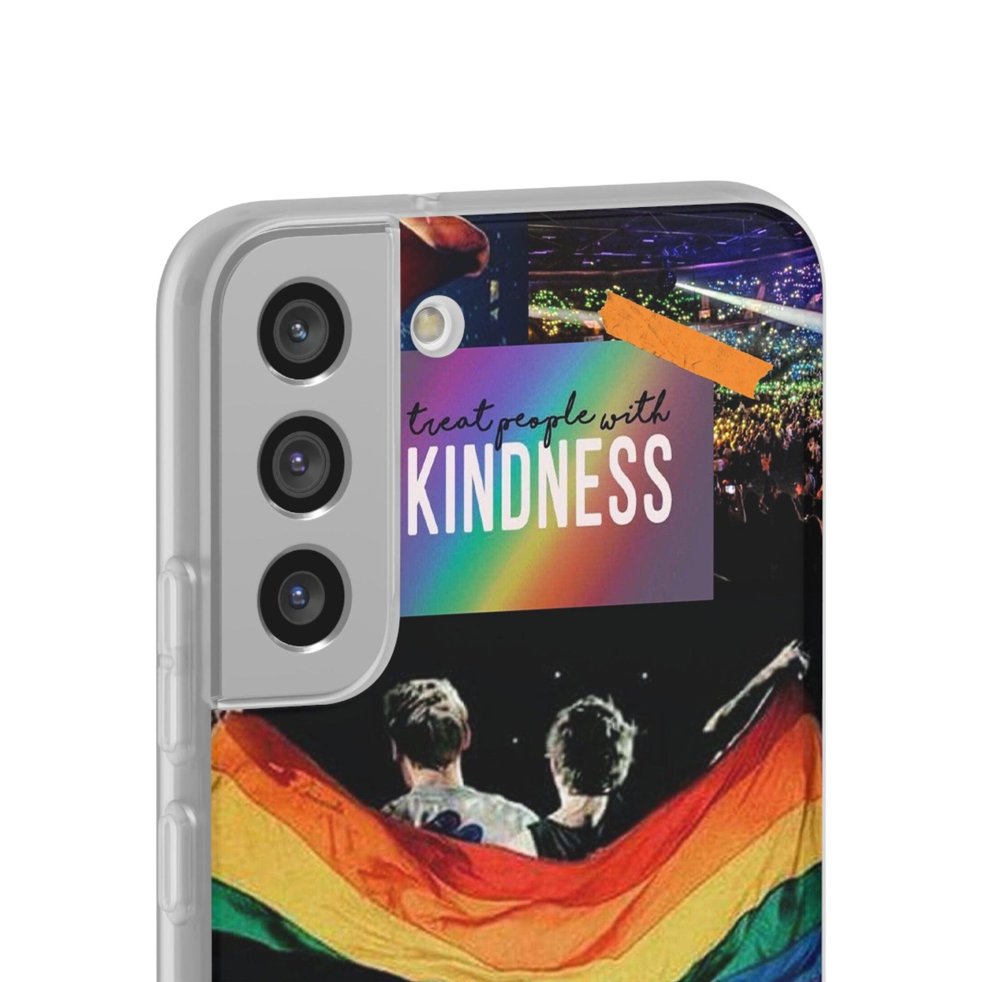 LGBTQWorldwide - ,,KINDNESS" Flexible Handyhülle Accessories, Case, iPhone, iPhone Cases, Phone accessory, Phone Cases, Samsung Cases, silikon, Valentine's Day promotion lgbtq Bekleidung Accessoires unisex Zubehör