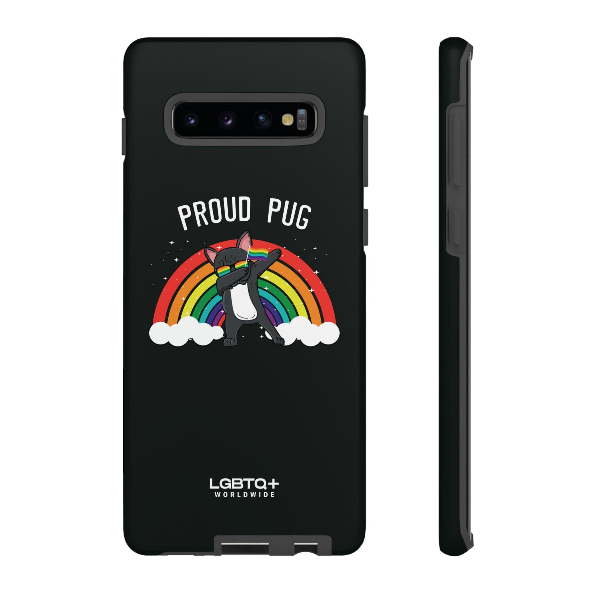 LGBTQWorldwide - ,,PROUD PUG" Doppelgehäuse Handyhülle Accessories, Glossy, iPhone Cases, Matte, Phone accessory, Phone Cases, Samsung Cases, Thermo, Valentine's Day Picks lgbtq Bekleidung Accessoires unisex Zubehör