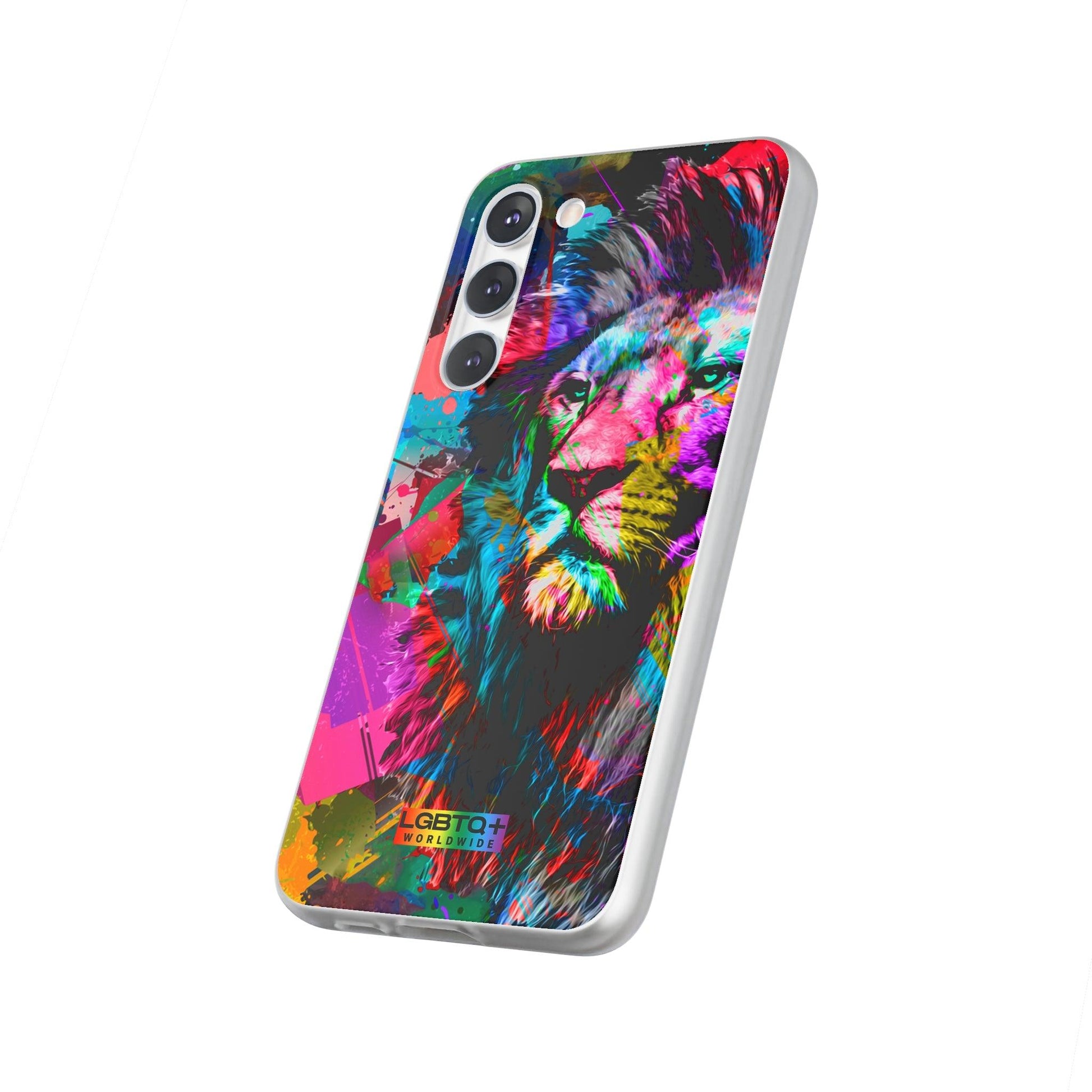 LGBTQWorldwide - ,,STARKER LÖWE" Flexible Handyhülle Accessories, Case, iPhone, iPhone Cases, Phone accessory, Phone Cases, Samsung Cases, silikon, Valentine's Day promotion lgbtq Bekleidung Accessoires unisex Zubehör