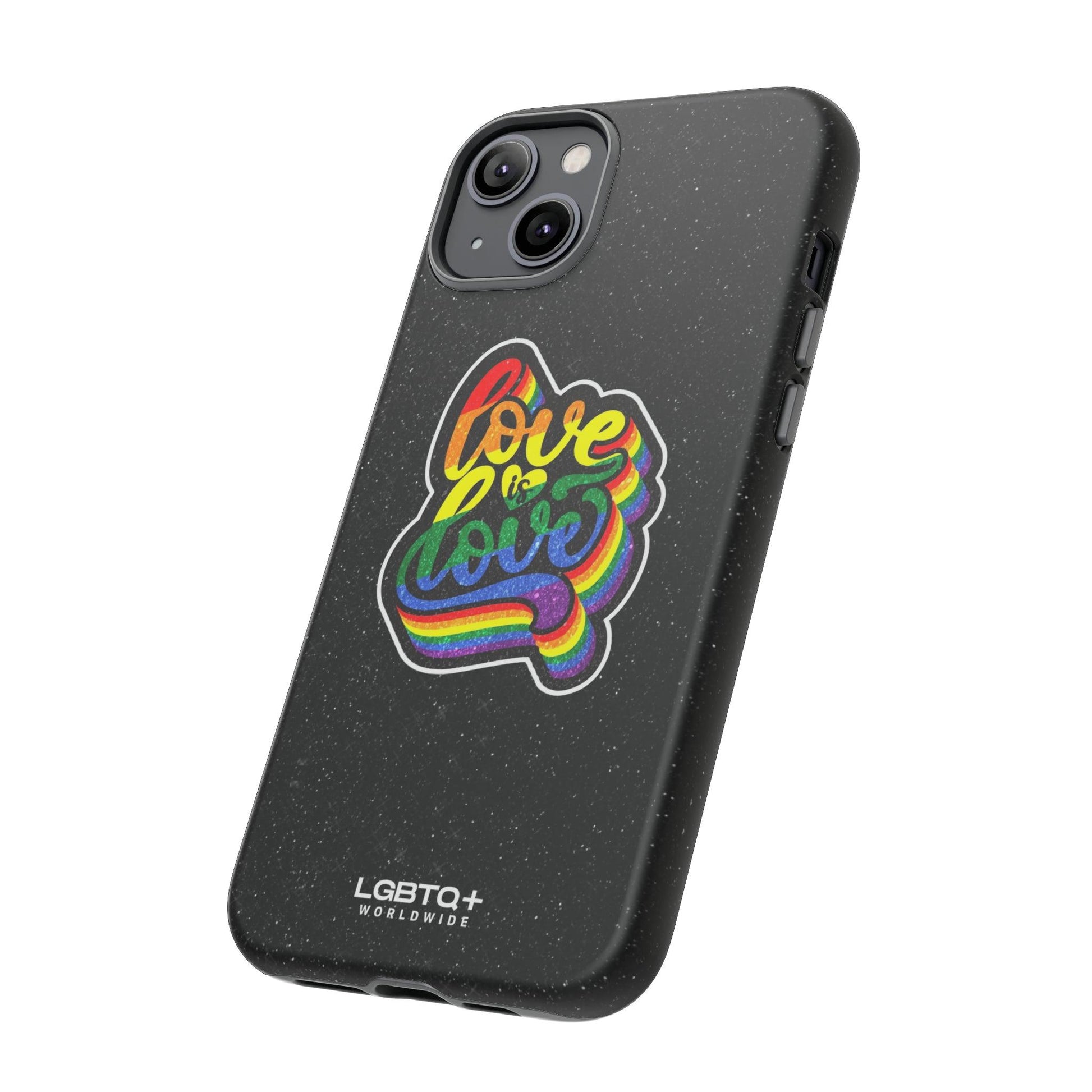 LGBTQWorldwide - ,,LOVE IS LOVE" Doppelgehäuse Handyhülle Accessories, Glossy, iPhone Cases, Matte, Phone accessory, Phone Cases, Samsung Cases, Thermo, Valentine's Day Picks lgbtq Bekleidung Accessoires unisex Zubehör