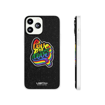 LGBTQWorldwide - ,,LIEBE IST LIEBE" Flexible Handyhülle Accessories, Case, iPhone, iPhone Cases, Phone accessory, Phone Cases, Samsung Cases, Valentine's Day promotion lgbtq Bekleidung Accessoires unisex Zubehör