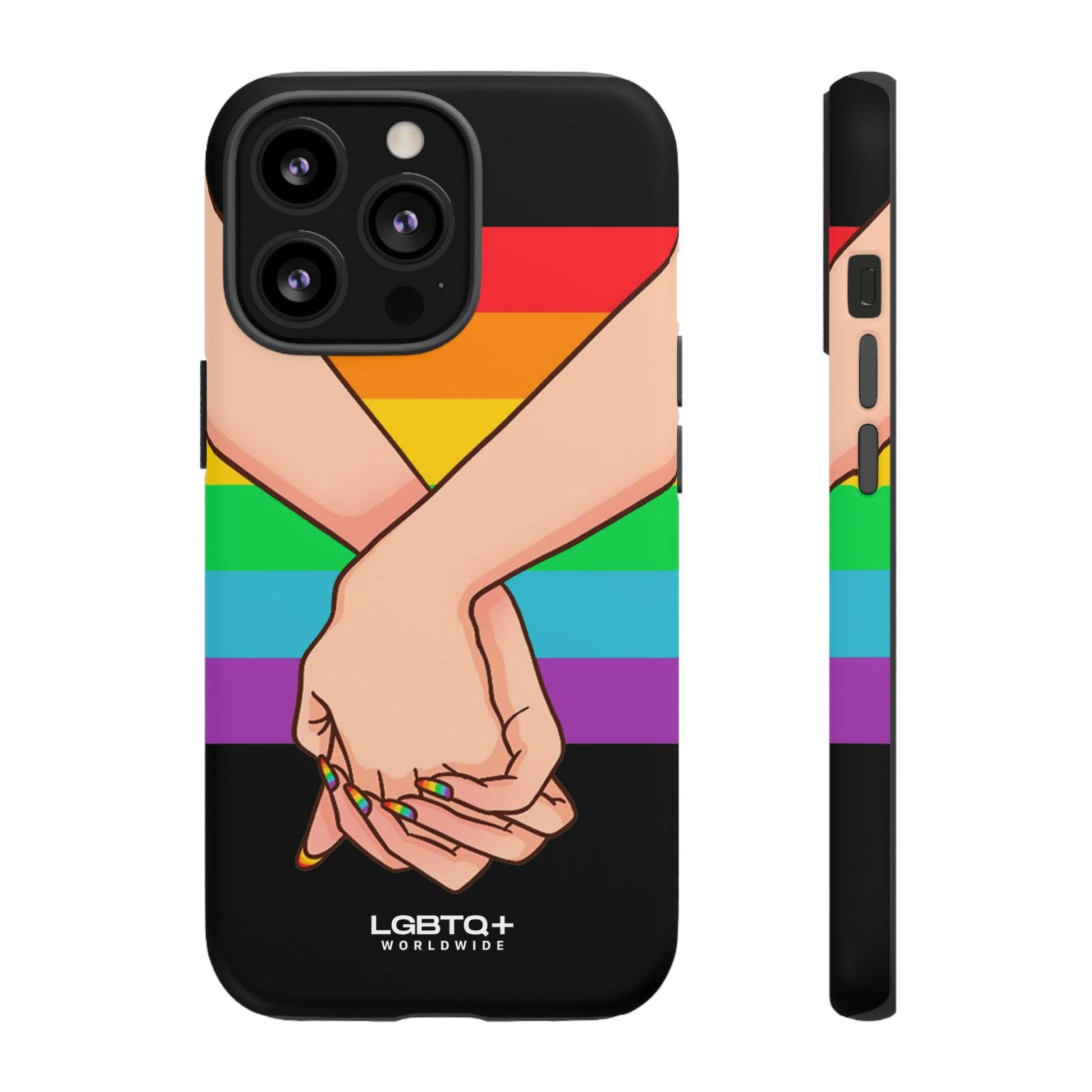 LGBTQWorldwide - ,,TOGETHER PRIDE" Doppelgehäuse Handyhülle Accessories, Glossy, iPhone Cases, Matte, Phone accessory, Phone Cases, Samsung Cases, Thermo, Valentine's Day Picks lgbtq Bekleidung Accessoires unisex Zubehör