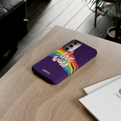 LGBTQWorldwide - ,,LIEBE GEWINNT" Doppelgehäuse Handyhülle Accessories, Glossy, iPhone Cases, Matte, Phone accessory, Phone Cases, Samsung Cases, Thermo, Valentine's Day Picks lgbtq Bekleidung Accessoires unisex Zubehör