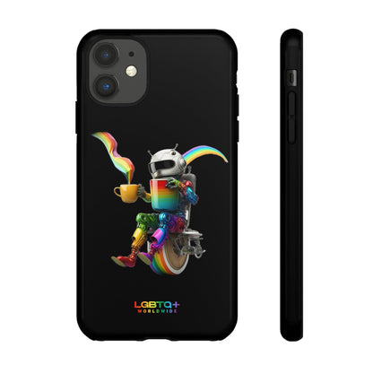 LGBTQWorldwide - ,,LUSTIGER ROBOTER" Doppelgehäuse Handyhülle Accessories, Glossy, iPhone Cases, Matte, Phone accessory, Phone Cases, Samsung Cases, tough, Valentine's Day Picks lgbtq Bekleidung Accessoires unisex Zubehör