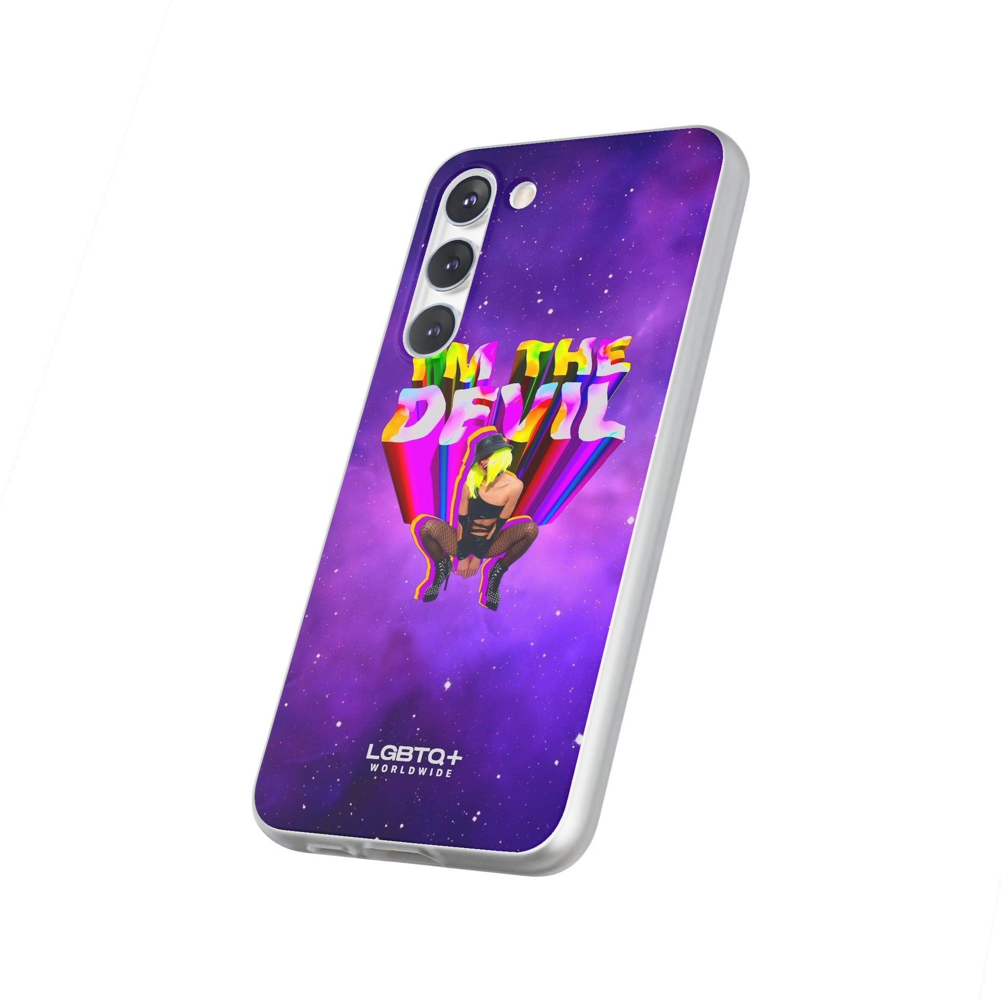 LGBTQWorldwide - ,,I AM THE DEVIL" Flexible Handyhülle Accessories, Case, iPhone, iPhone Cases, Phone accessory, Phone Cases, Samsung Cases, silikon, Valentine's Day promotion lgbtq Bekleidung Accessoires unisex Zubehör