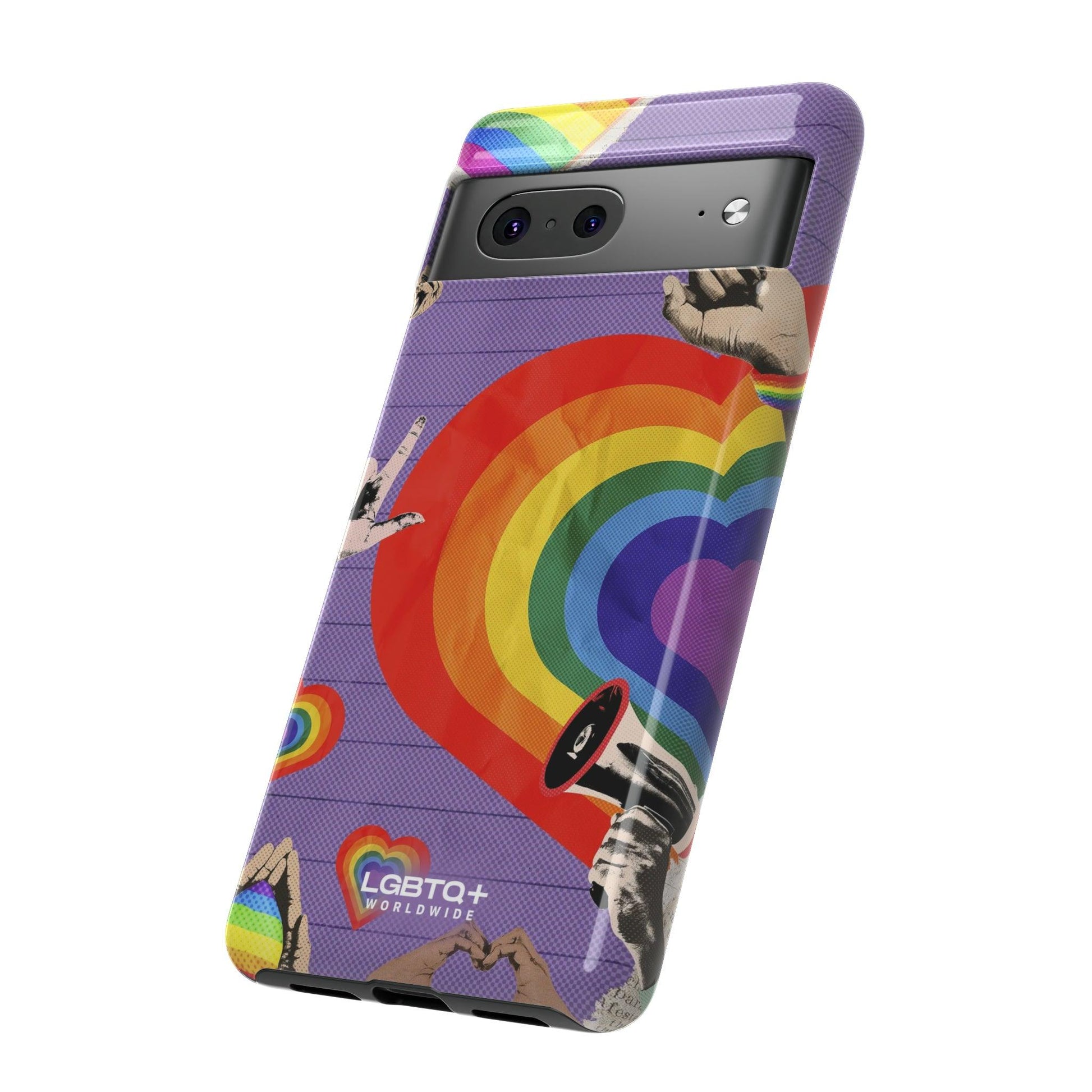 LGBTQWorldwide - ,,REGENBOGEN HERZ" Doppelgehäuse Handyhülle Accessories, Glossy, iPhone Cases, Matte, Phone accessory, Phone Cases, Samsung Cases, Thermo, Valentine's Day Picks lgbtq Bekleidung Accessoires unisex Zubehör