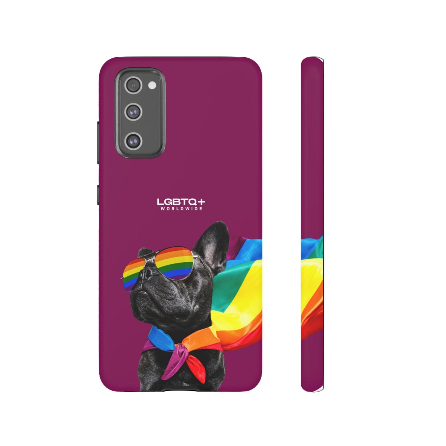 LGBTQWorldwide - ,,GLÜCKLICHER HUND" Doppelgehäuse Handyhülle Accessories, Glossy, iPhone Cases, Matte, Phone accessory, Phone Cases, Samsung Cases, Thermo, Valentine's Day Picks lgbtq Bekleidung Accessoires unisex Zubehör