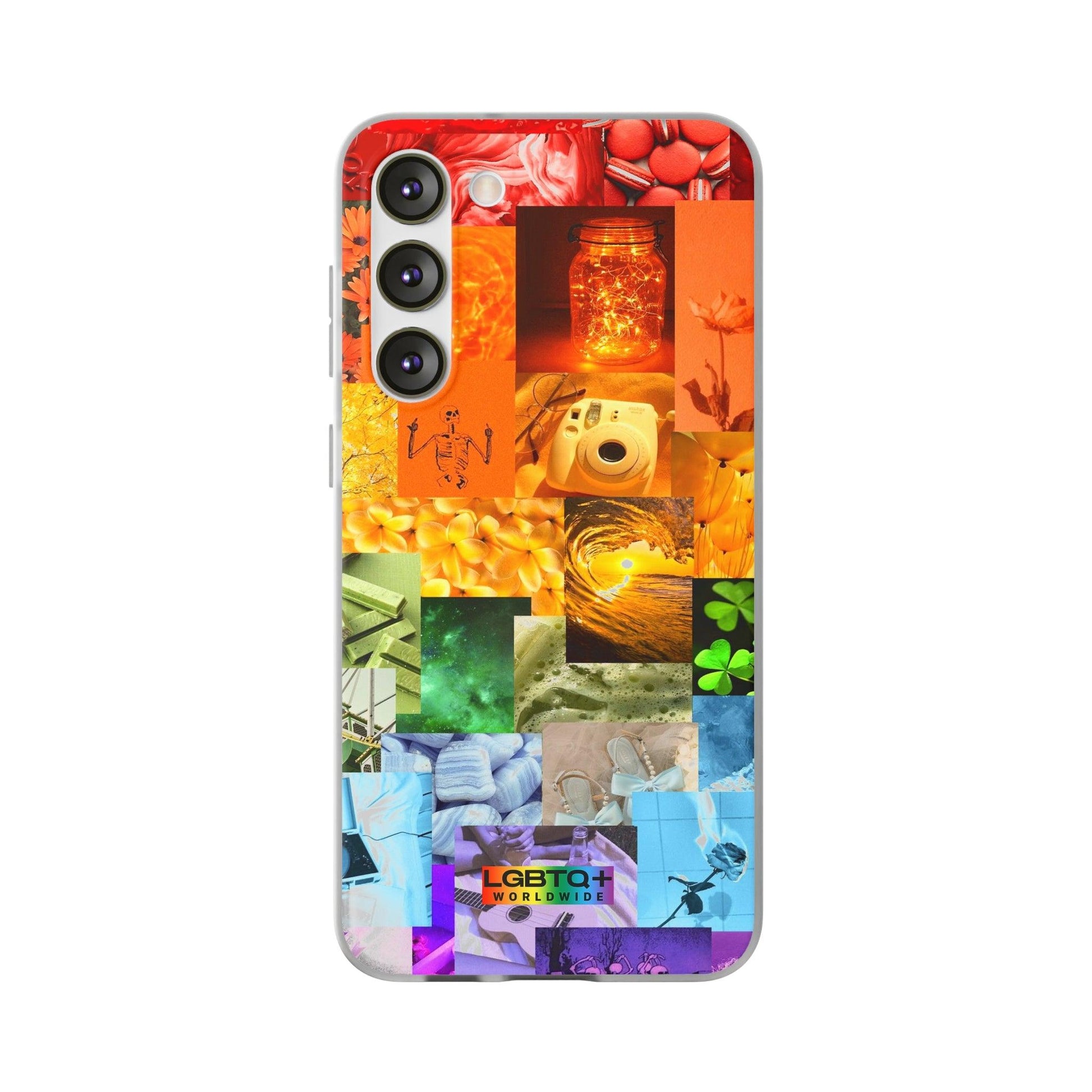 LGBTQWorldwide - ,,GLÜCKLICHKEIT" Flexible Handyhülle Accessories, Case, iPhone, iPhone Cases, Phone accessory, Phone Cases, Samsung Cases, silikon, Valentine's Day promotion lgbtq Bekleidung Accessoires unisex Zubehör