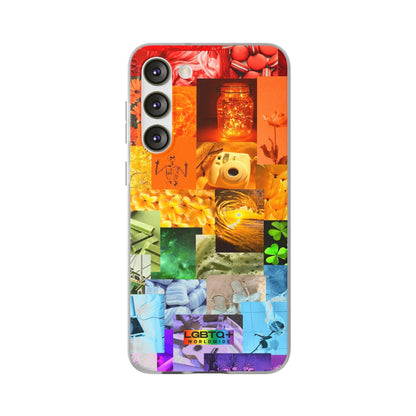 LGBTQWorldwide - ,,GLÜCKLICHKEIT" Flexible Handyhülle Accessories, Case, iPhone, iPhone Cases, Phone accessory, Phone Cases, Samsung Cases, silikon, Valentine's Day promotion lgbtq Bekleidung Accessoires unisex Zubehör