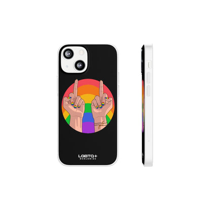 LGBTQWorldwide - ,,GIVE A FUCK" Flexible Handyhülle Accessories, Case, iPhone, iPhone Cases, Phone accessory, Phone Cases, Samsung Cases, silikon, Valentine's Day promotion lgbtq Bekleidung Accessoires unisex Zubehör