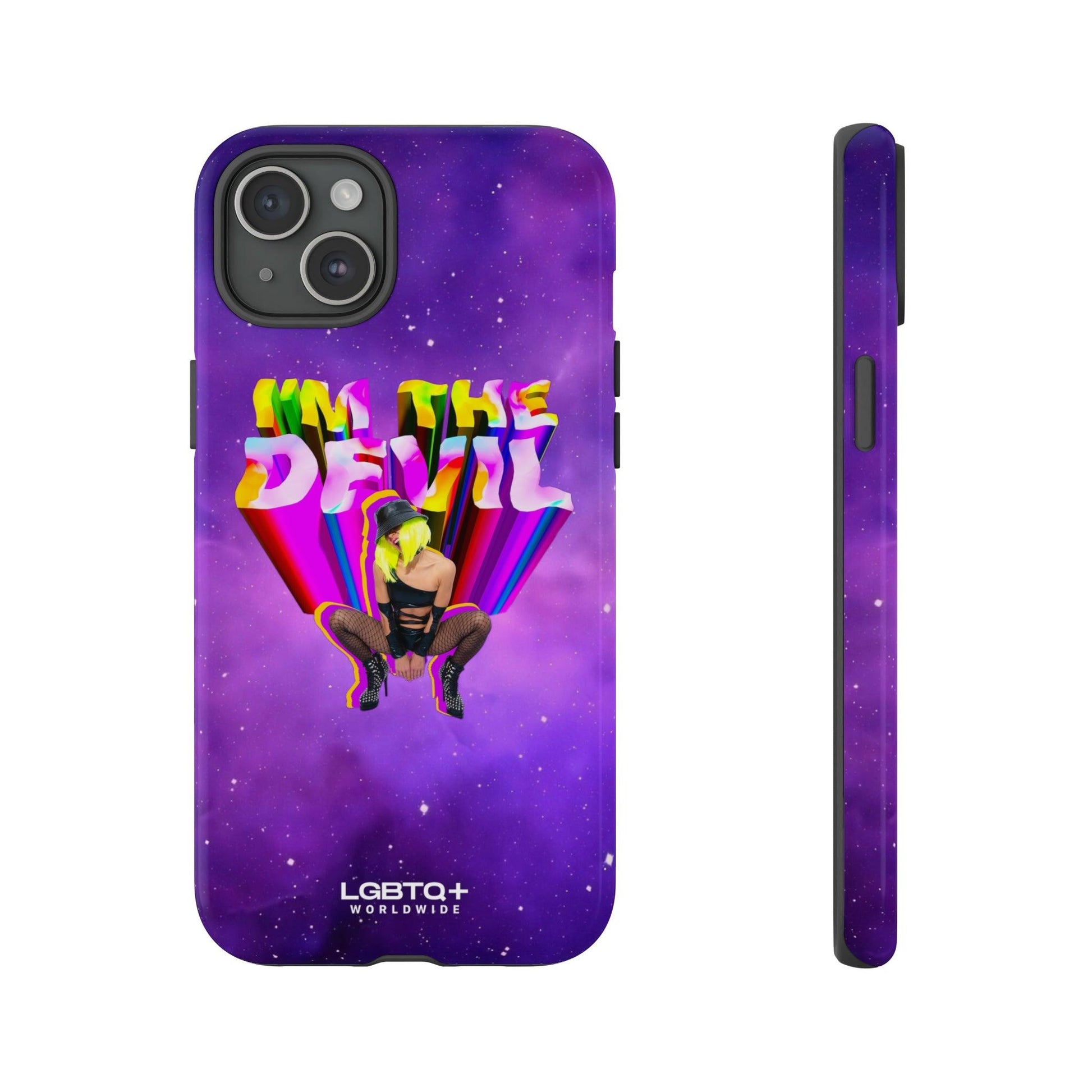 LGBTQWorldwide - ,,I AM THE DEVIL" Doppelgehäuse Handyhülle Accessories, Glossy, iPhone Cases, Matte, Phone accessory, Phone Cases, Samsung Cases, Thermo, Valentine's Day Picks lgbtq Bekleidung Accessoires unisex Zubehör