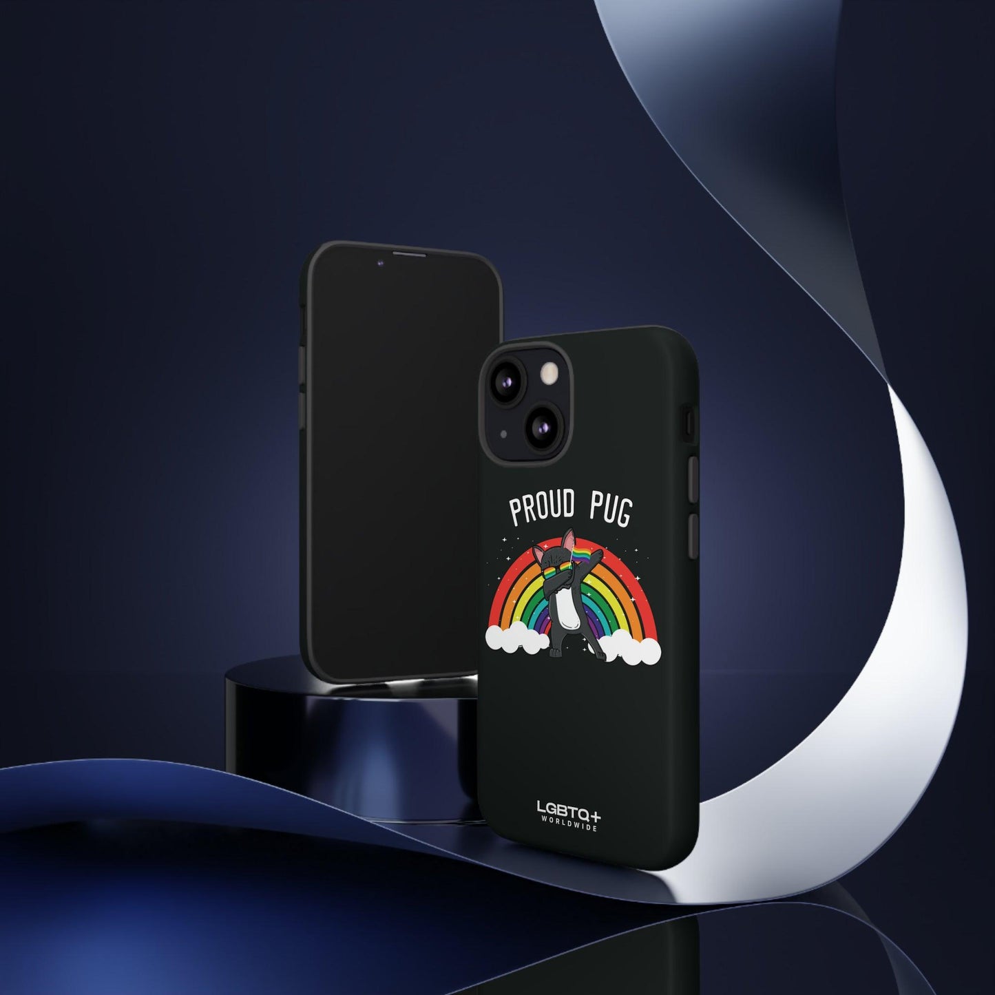 LGBTQWorldwide - ,,PROUD PUG" Doppelgehäuse Handyhülle Accessories, Glossy, iPhone Cases, Matte, Phone accessory, Phone Cases, Samsung Cases, Thermo, Valentine's Day Picks lgbtq Bekleidung Accessoires unisex Zubehör