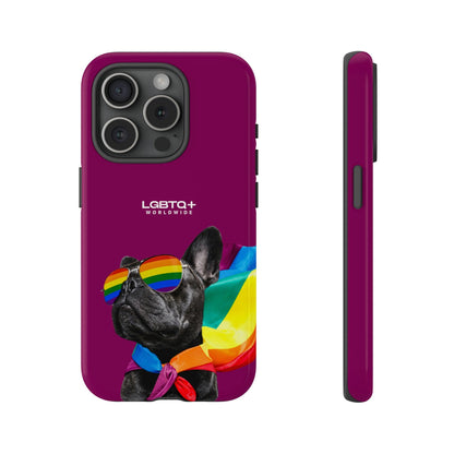 LGBTQWorldwide - ,,GLÜCKLICHER HUND" Doppelgehäuse Handyhülle Accessories, Glossy, iPhone Cases, Matte, Phone accessory, Phone Cases, Samsung Cases, Thermo, Valentine's Day Picks lgbtq Bekleidung Accessoires unisex Zubehör