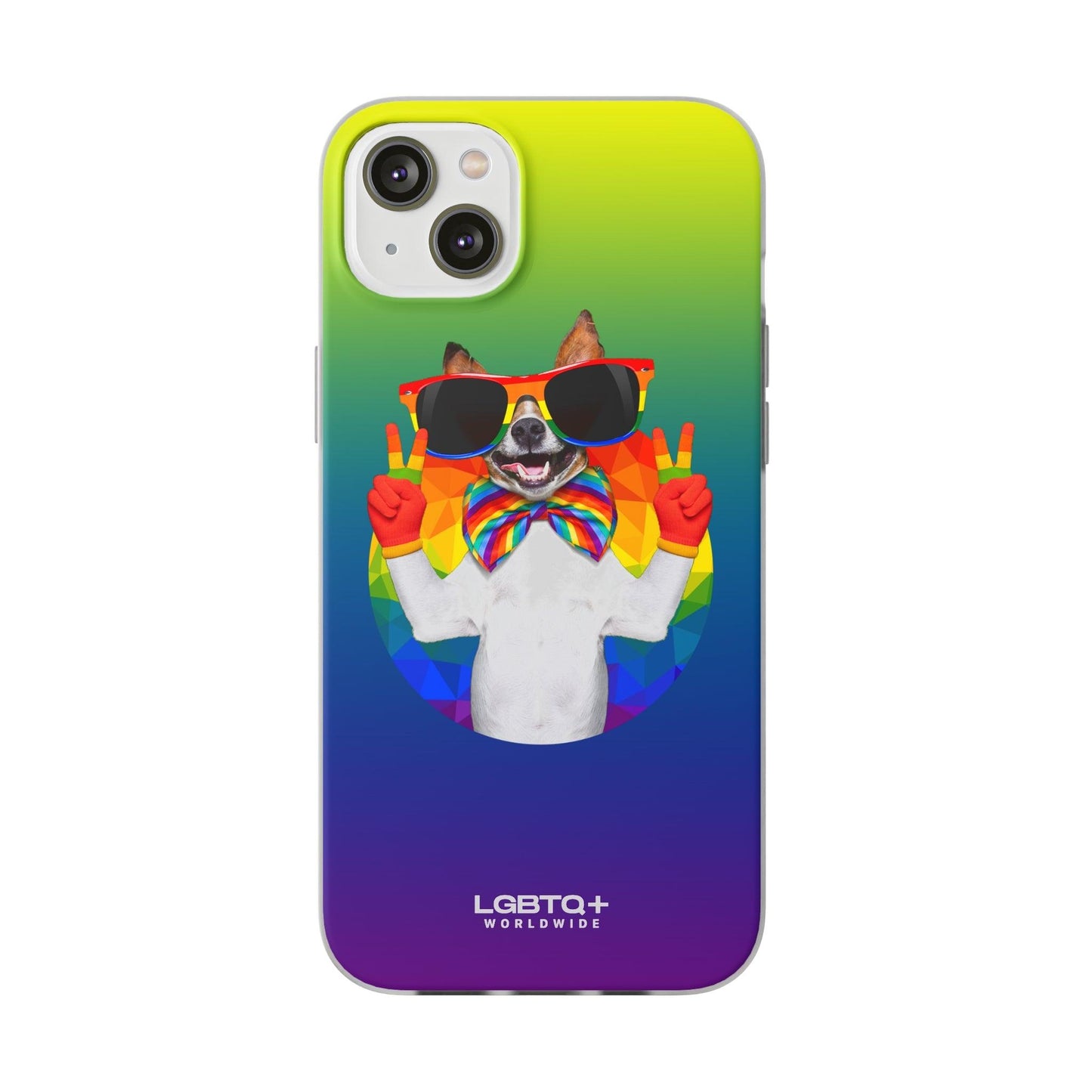 LGBTQWorldwide - ,,GLÜCKLICHER HUND" Flexible Handyhülle Accessories, Case, iPhone, iPhone Cases, Phone accessory, Phone Cases, Samsung Cases, silikon, Valentine's Day promotion lgbtq Bekleidung Accessoires unisex Zubehör