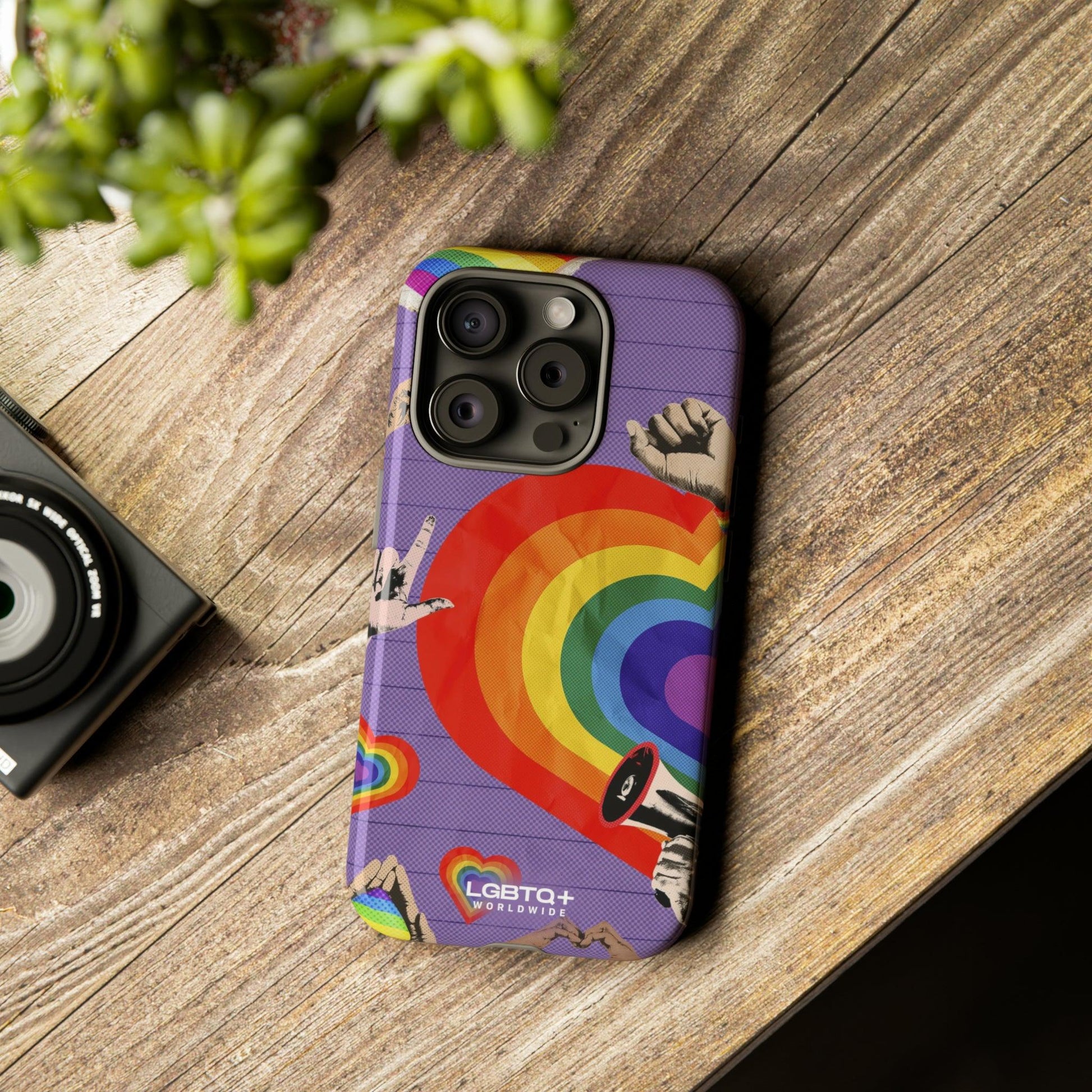 LGBTQWorldwide - ,,REGENBOGEN HERZ" Doppelgehäuse Handyhülle Accessories, Glossy, iPhone Cases, Matte, Phone accessory, Phone Cases, Samsung Cases, Thermo, Valentine's Day Picks lgbtq Bekleidung Accessoires unisex Zubehör