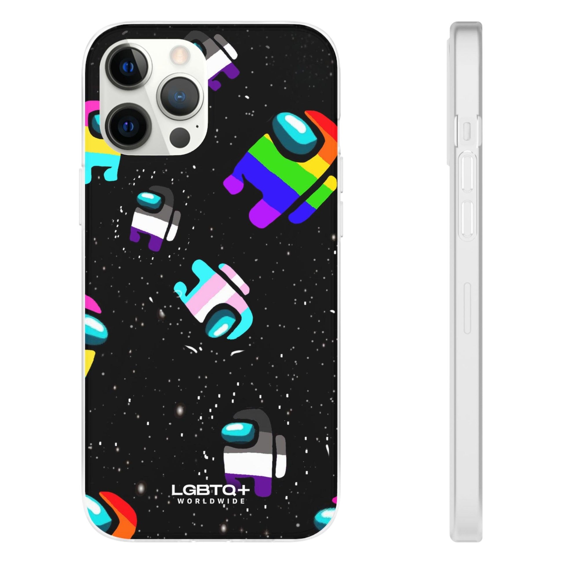 LGBTQWorldwide - ,,IMPOSTER" Flexible Handyhülle Accessories, Case, iPhone, iPhone Cases, Phone accessory, Phone Cases, Samsung Cases, silikon, Valentine's Day promotion lgbtq Bekleidung Accessoires unisex Zubehör