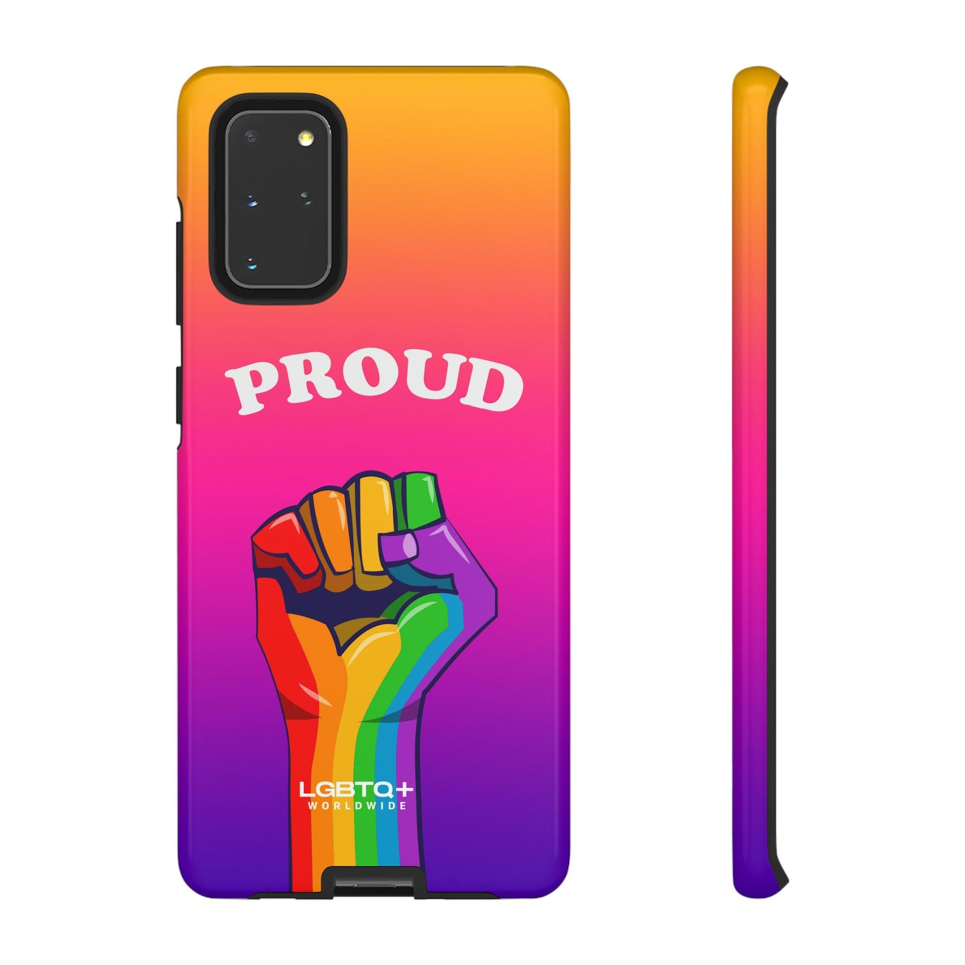 LGBTQWorldwide - ,,GLÜCKLICH" Doppelgehäuse Handyhülle Accessories, Glossy, iPhone Cases, Matte, Phone accessory, Phone Cases, Samsung Cases, Thermo, Valentine's Day Picks lgbtq Bekleidung Accessoires unisex Zubehör