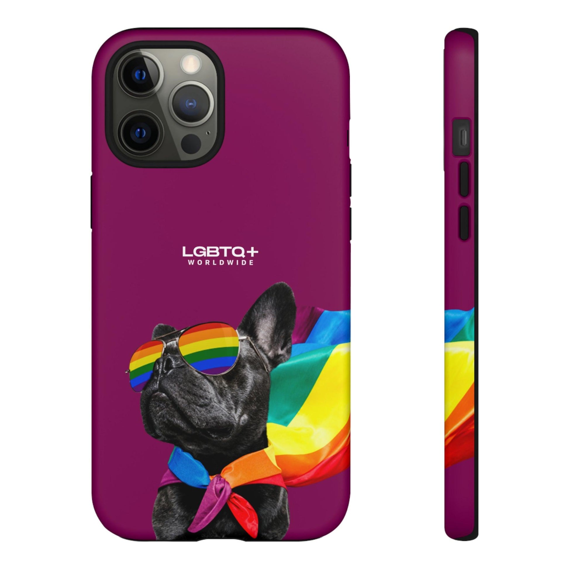 LGBTQWorldwide - ,,GLÜCKLICHER HUND" Doppelgehäuse Handyhülle Accessories, Glossy, iPhone Cases, Matte, Phone accessory, Phone Cases, Samsung Cases, Thermo, Valentine's Day Picks lgbtq Bekleidung Accessoires unisex Zubehör